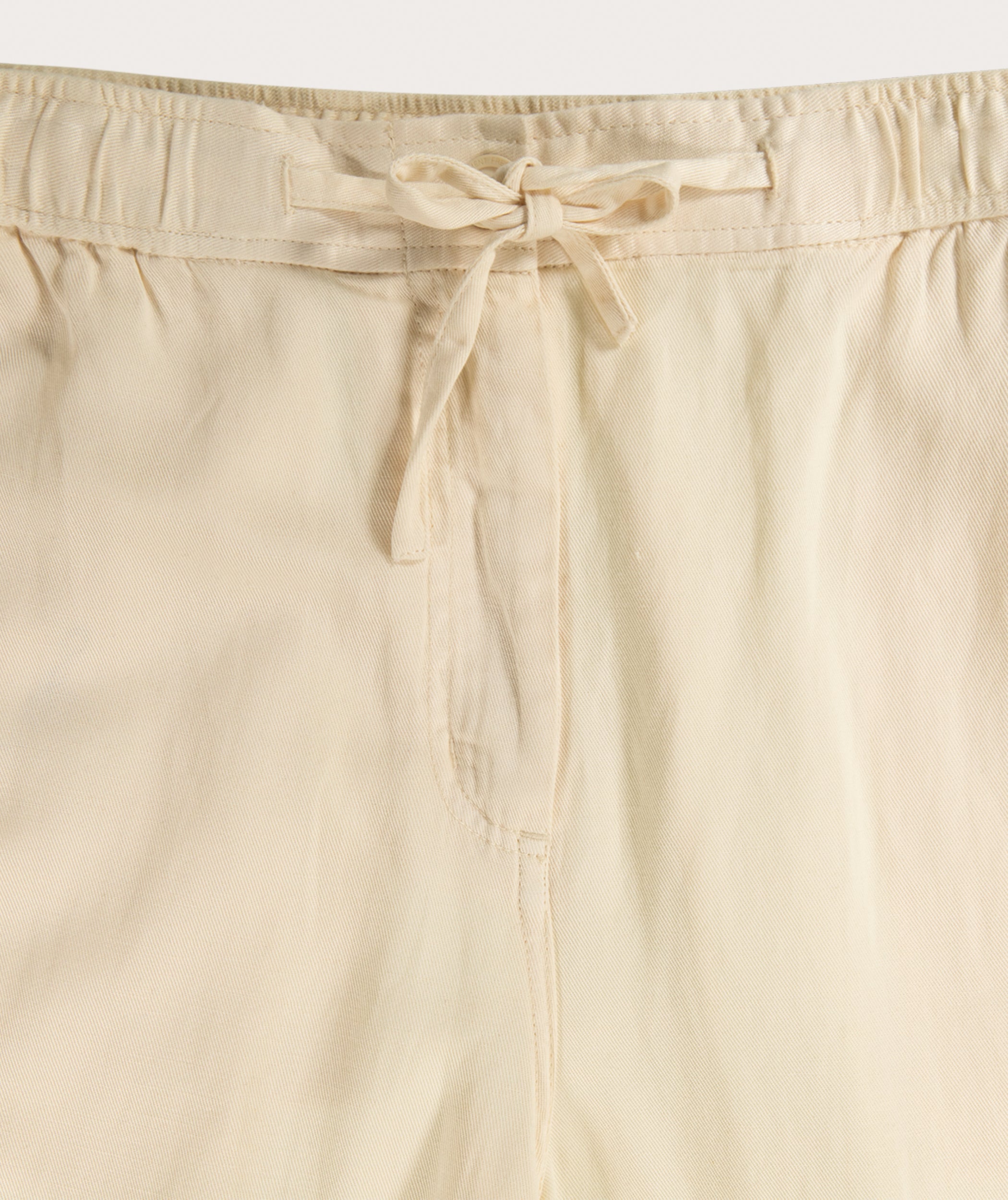 Ladies Drawstring Slouchy Pants - Ivory