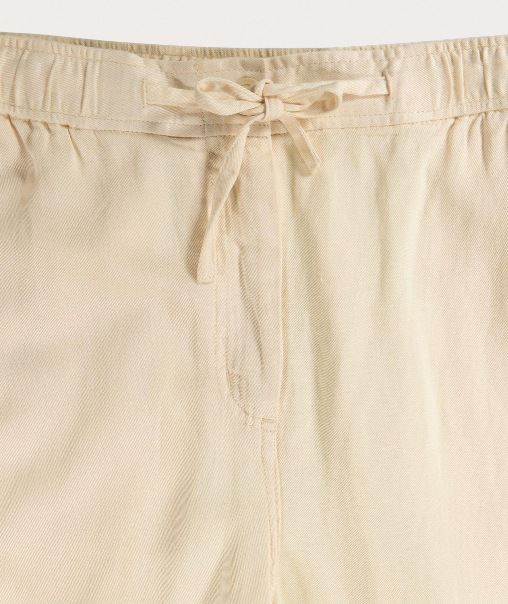 Ladies Drawstring Slouchy Pants - Ivory
