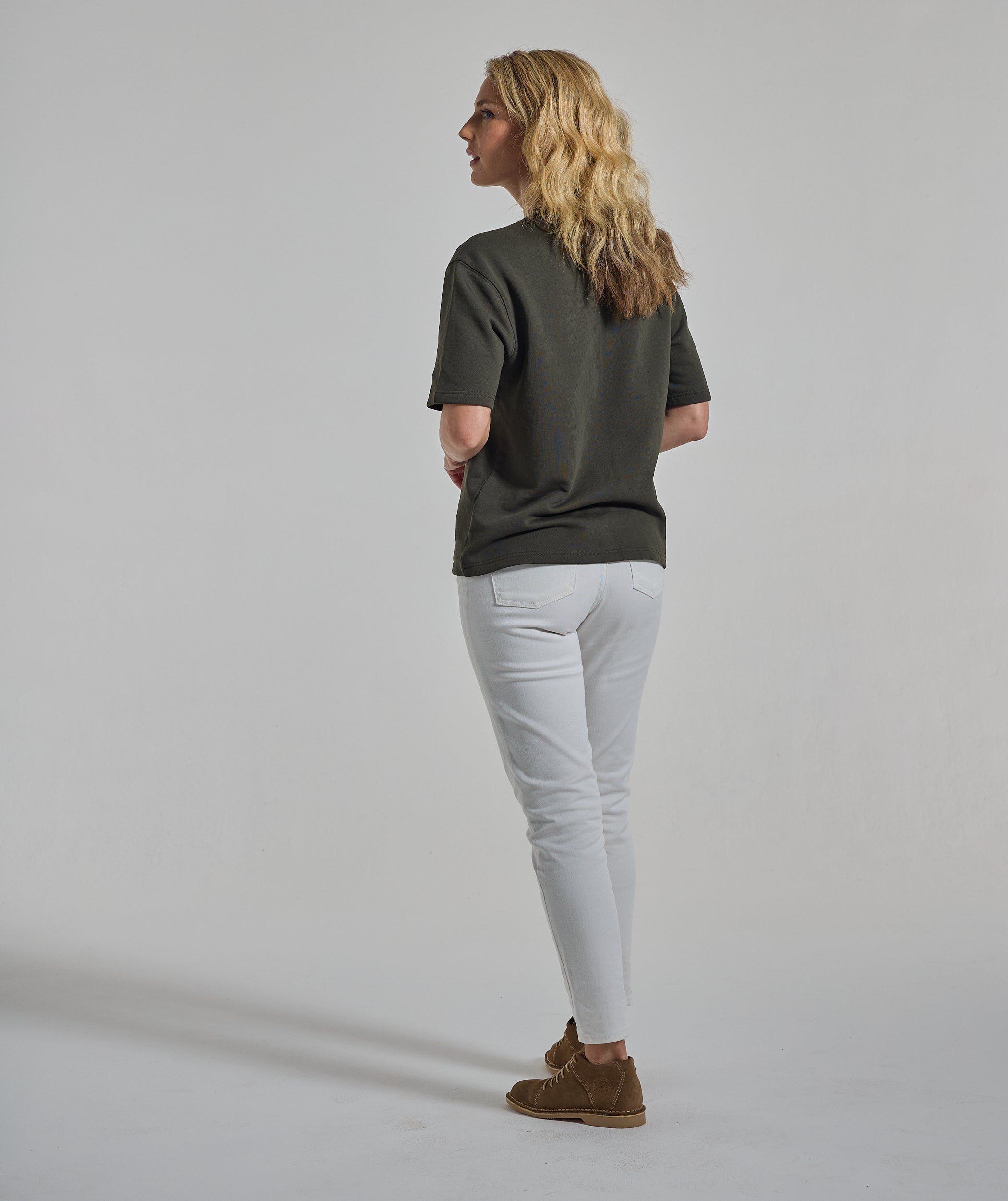 Ladies Skinny-ish Denim Jean - Ecru