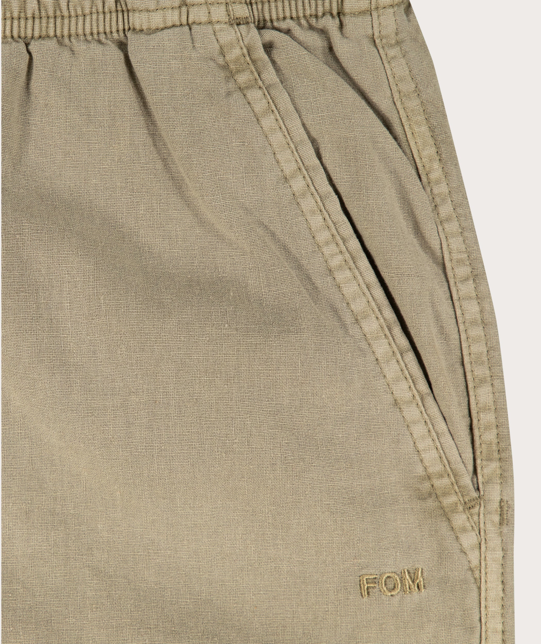Men's Linen Blend Drawcord Shorts - Stone