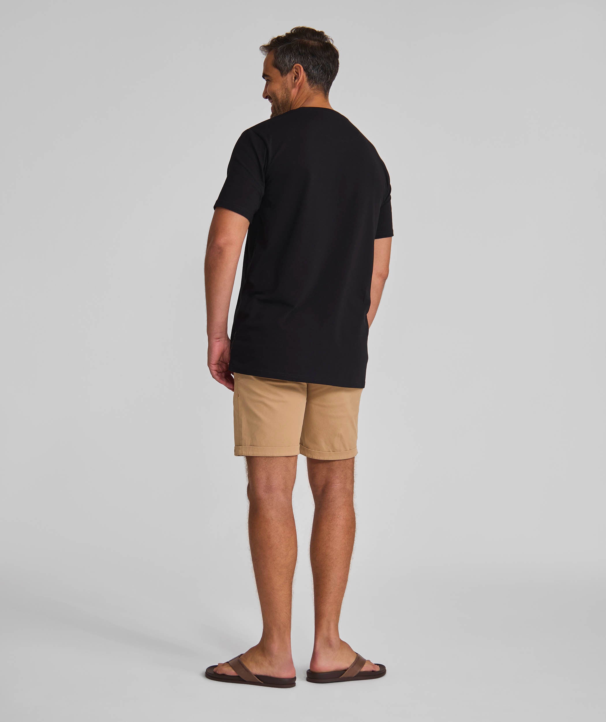 Mens Cotton Chino Shorts - Coffee
