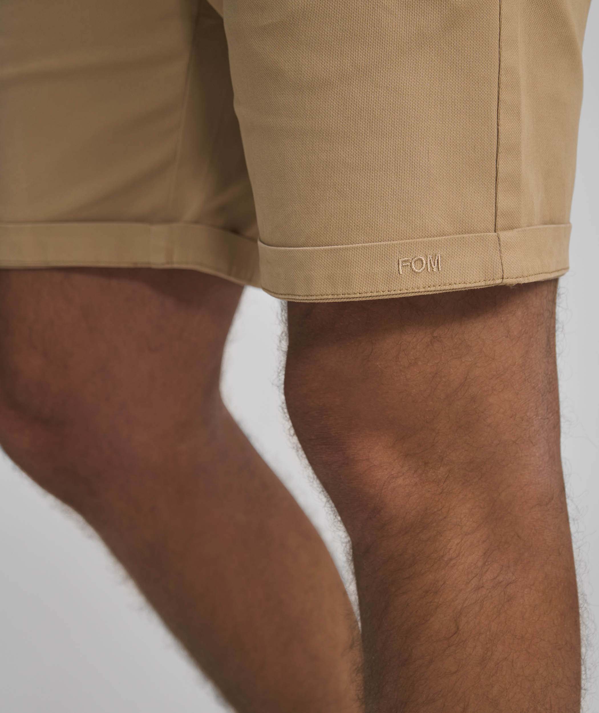 Mens Cotton Chino Shorts - Coffee
