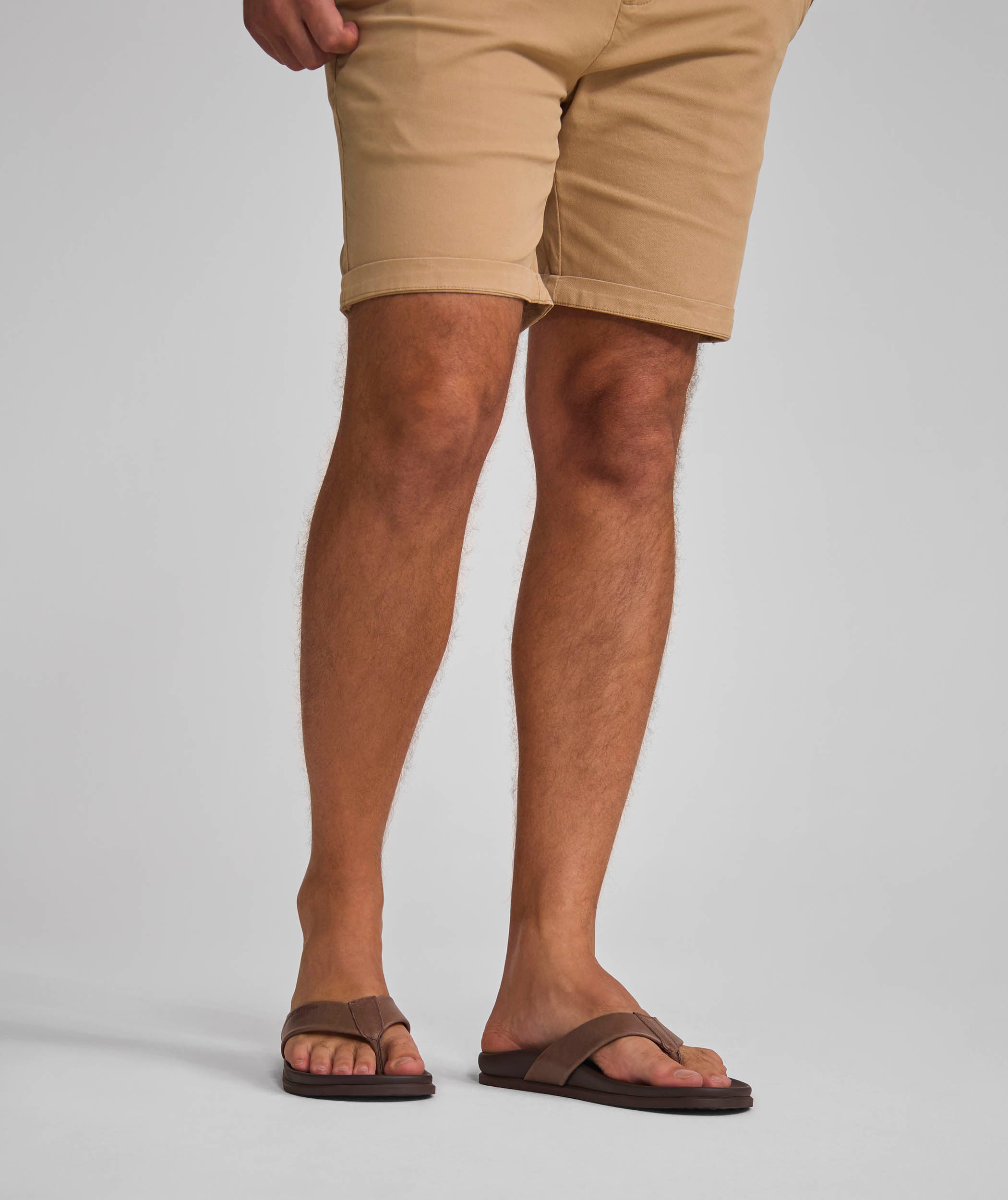 Mens Cotton Chino Shorts - Coffee