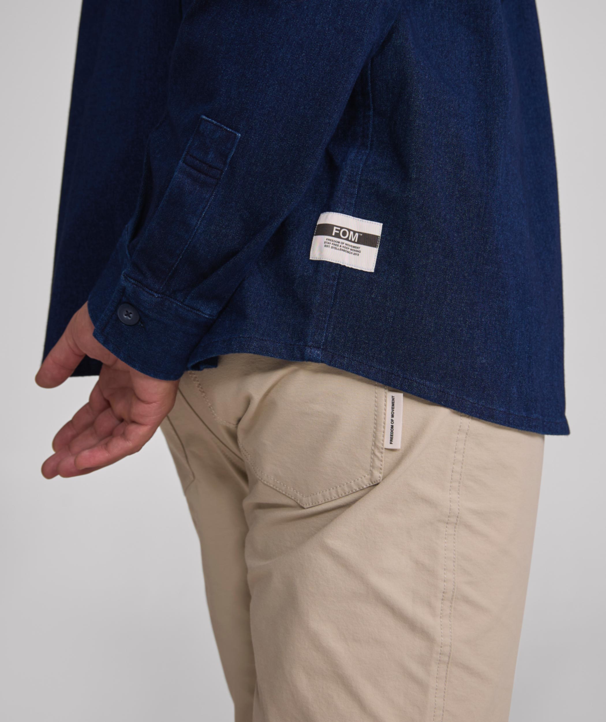 Mens Long Sleeve FreeMotion Shirt - Indigo