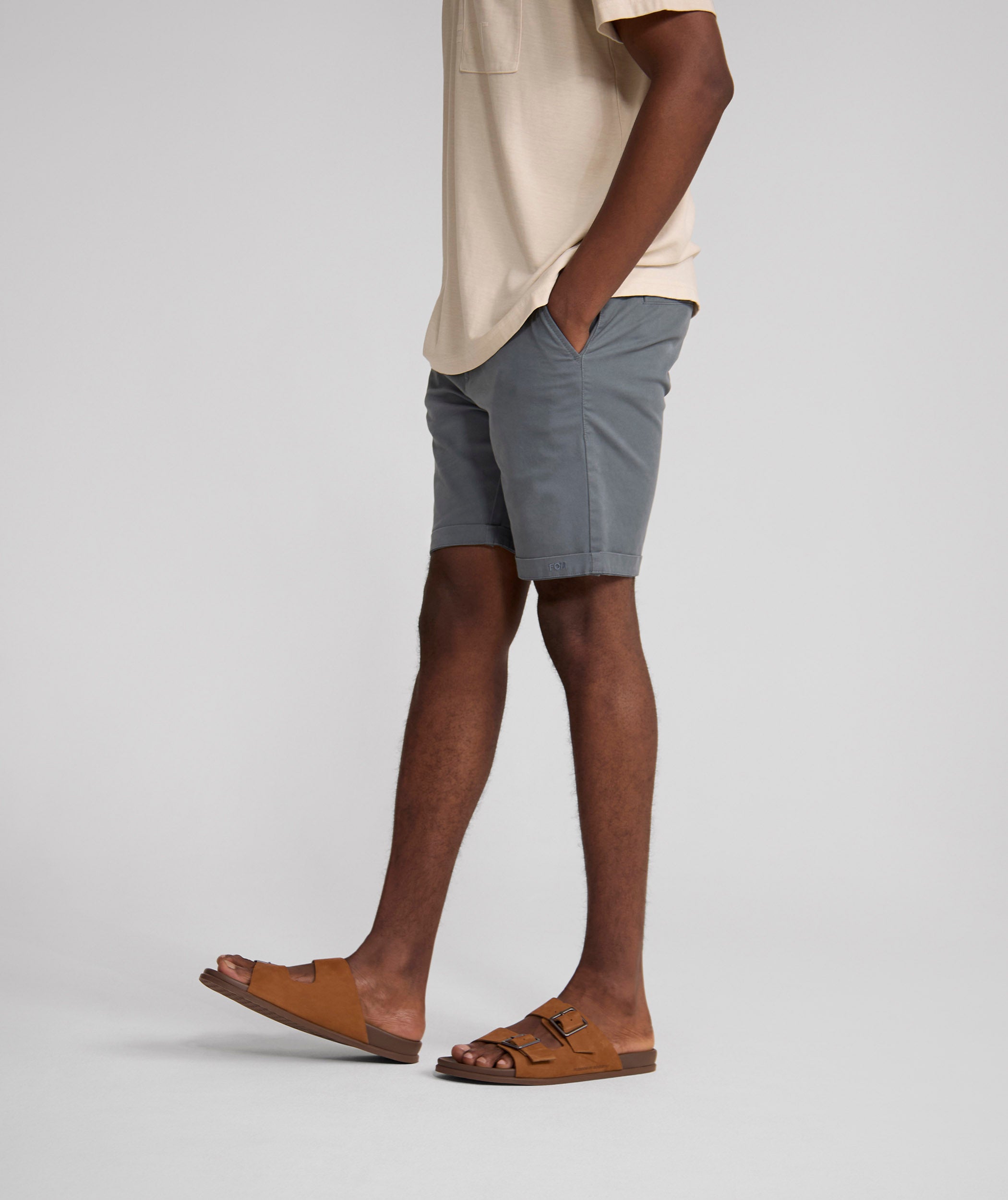 Mens Cotton Chino Shorts - Ocean