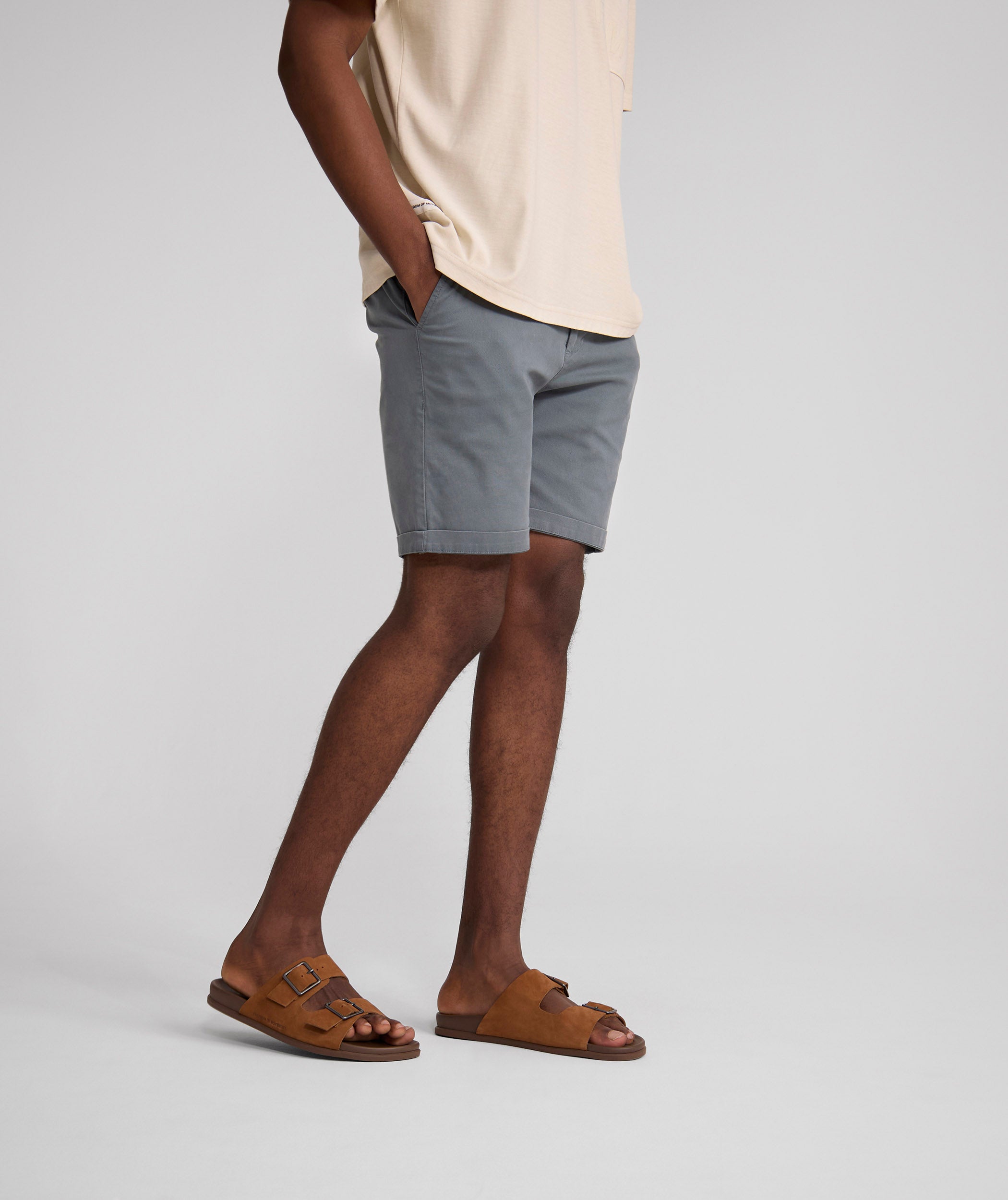 Mens Cotton Chino Shorts - Ocean