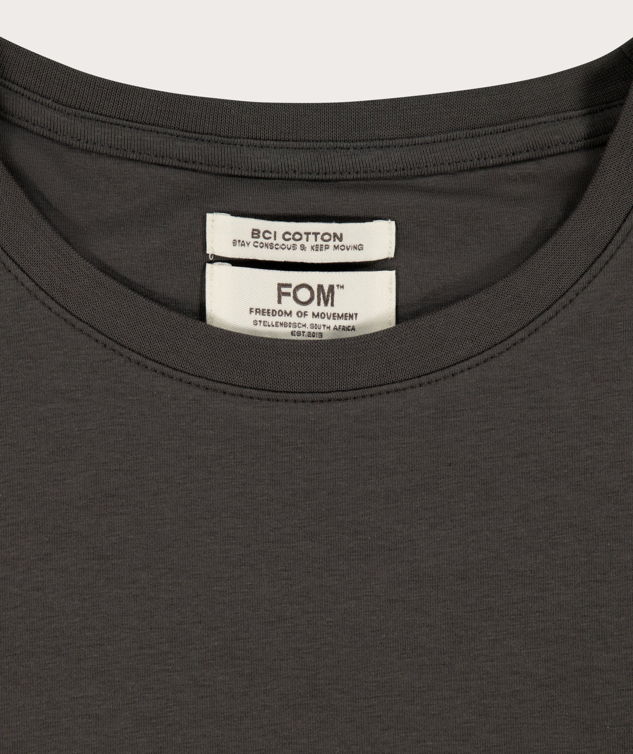 Mens Standard Stretch Cotton Tee - Charcoal