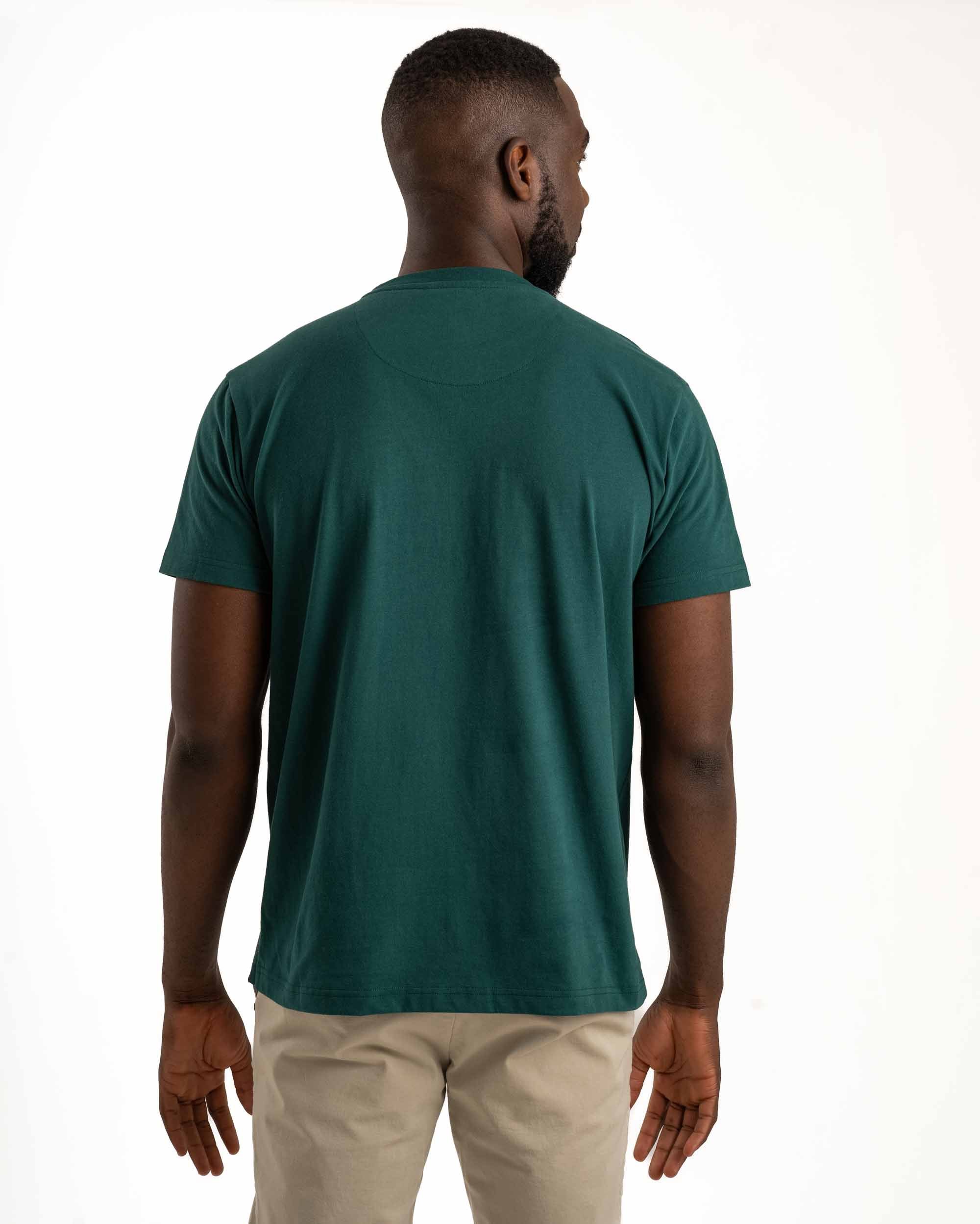 Mens Regular Fit Printed Tee - Forest Green