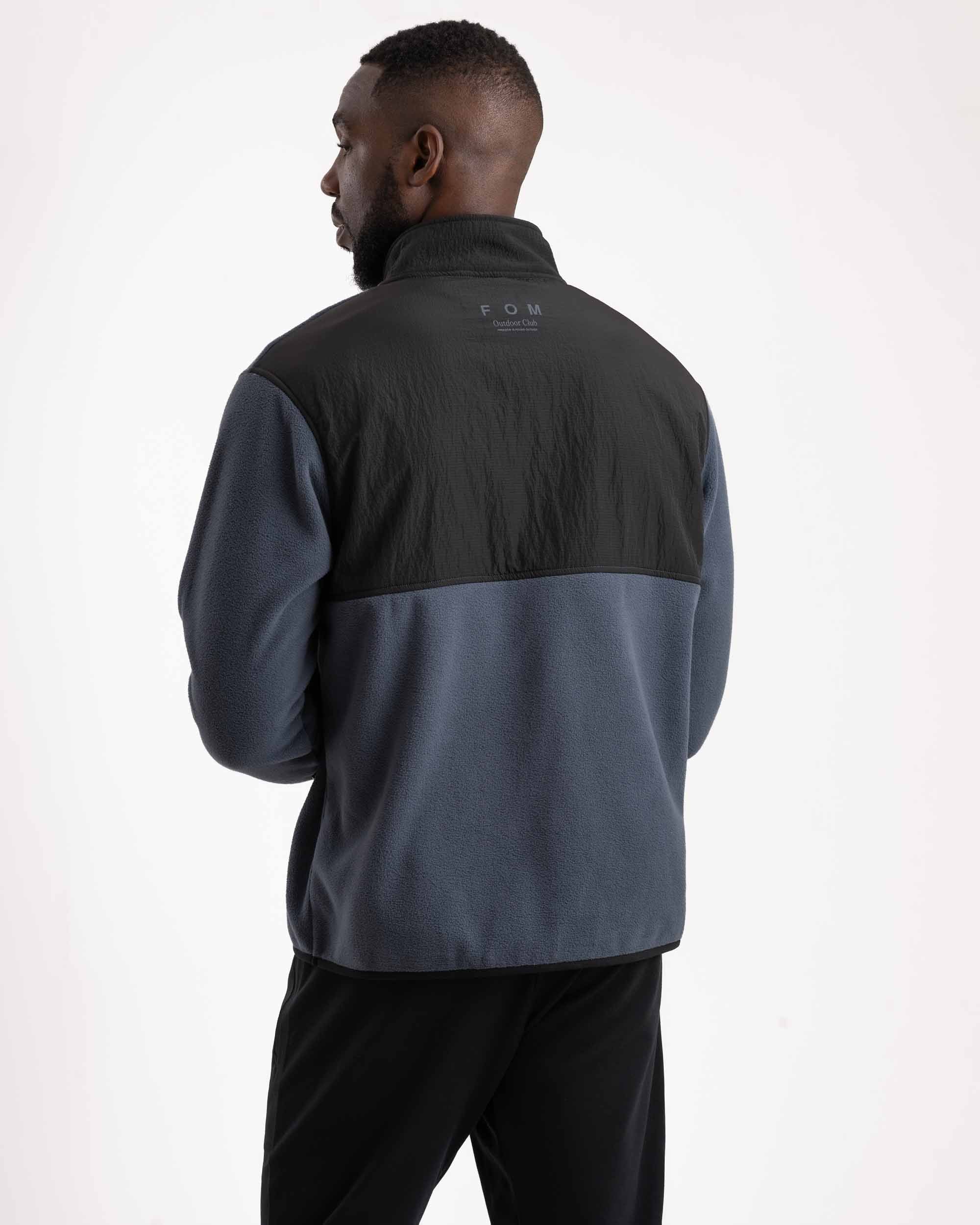 Mens Outdoor Fleece Pullover - Slate Charcoal