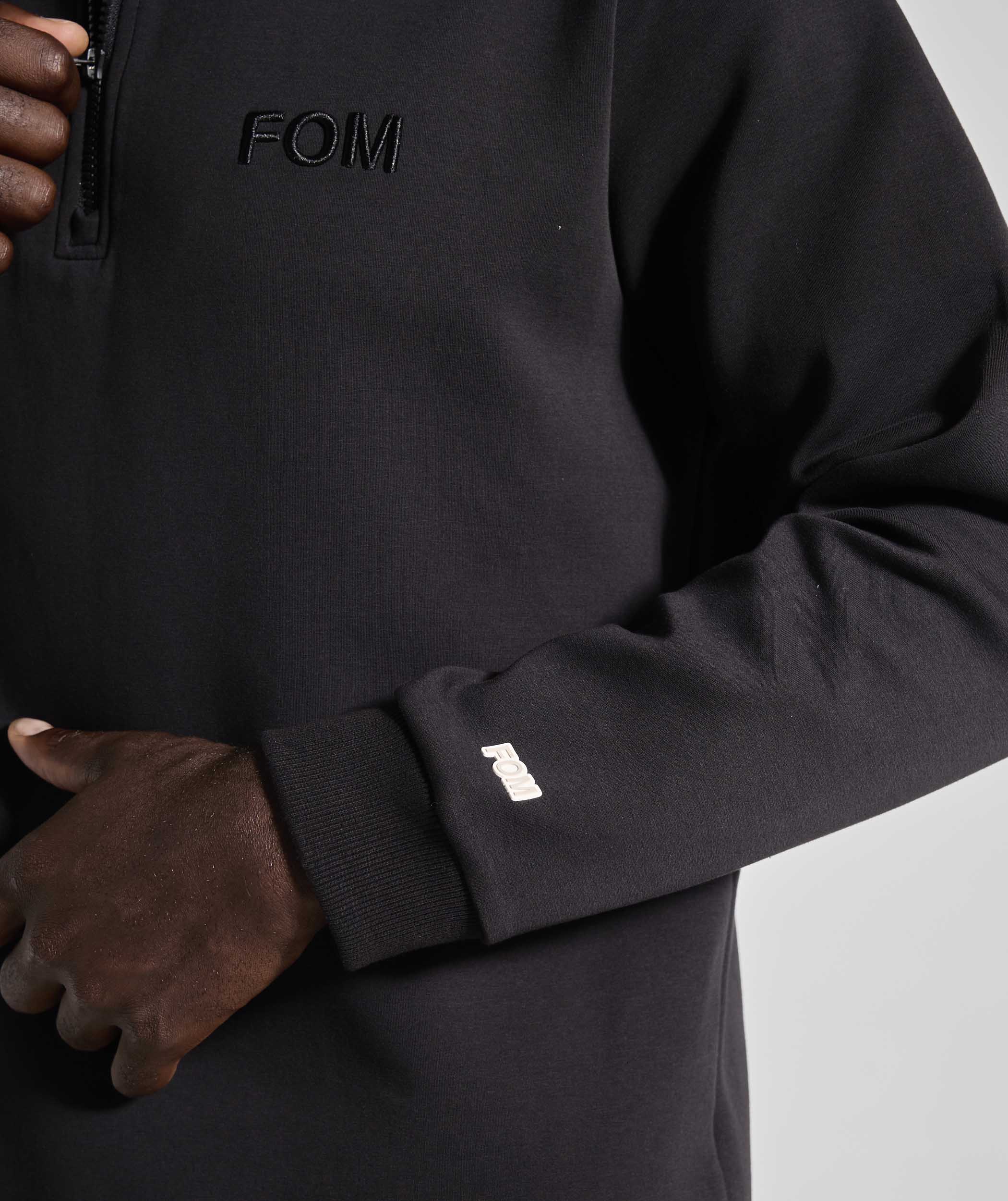 Mens 1/4 Zip Sweater - Black