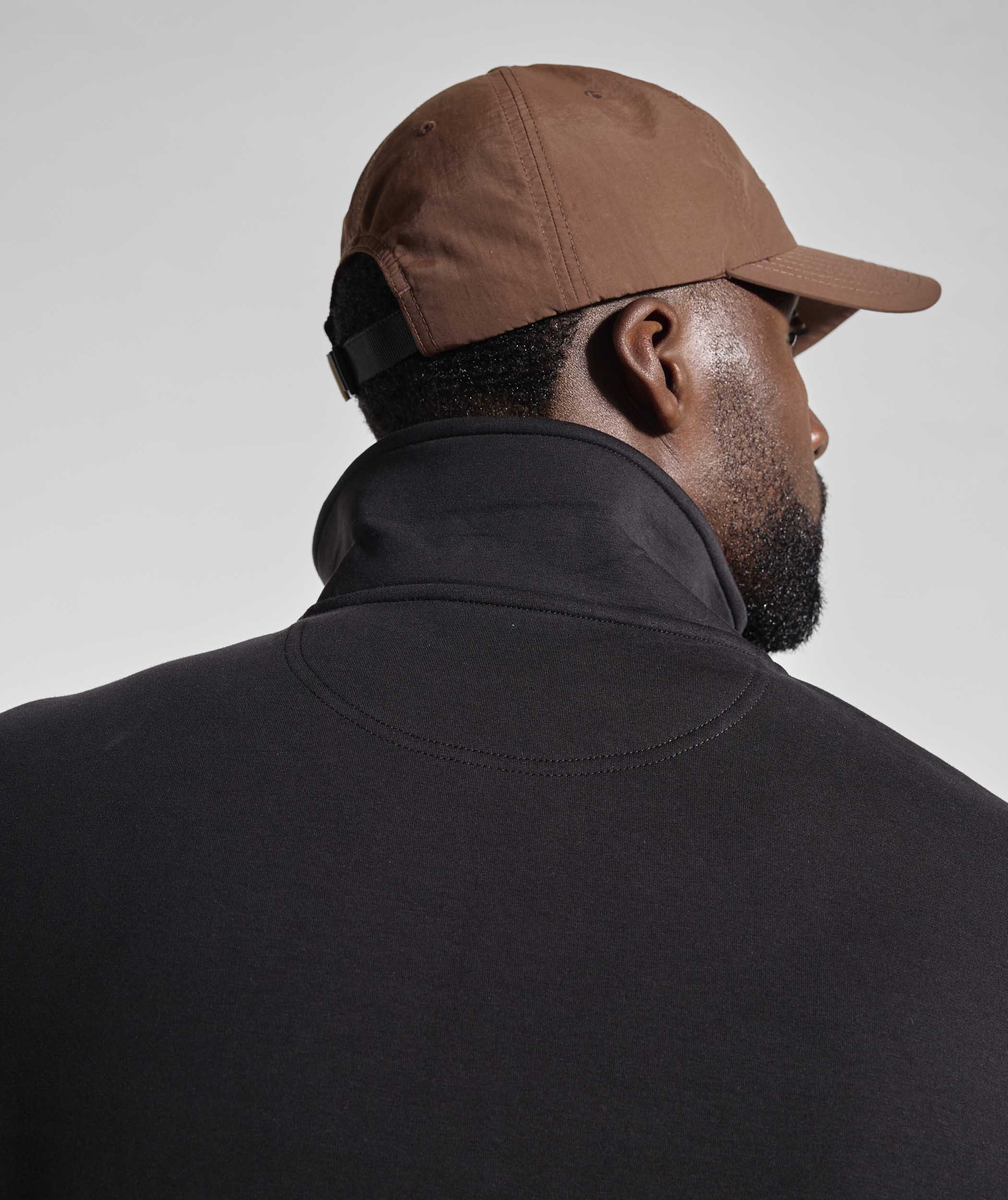 Mens 1/4 Zip Sweater - Black