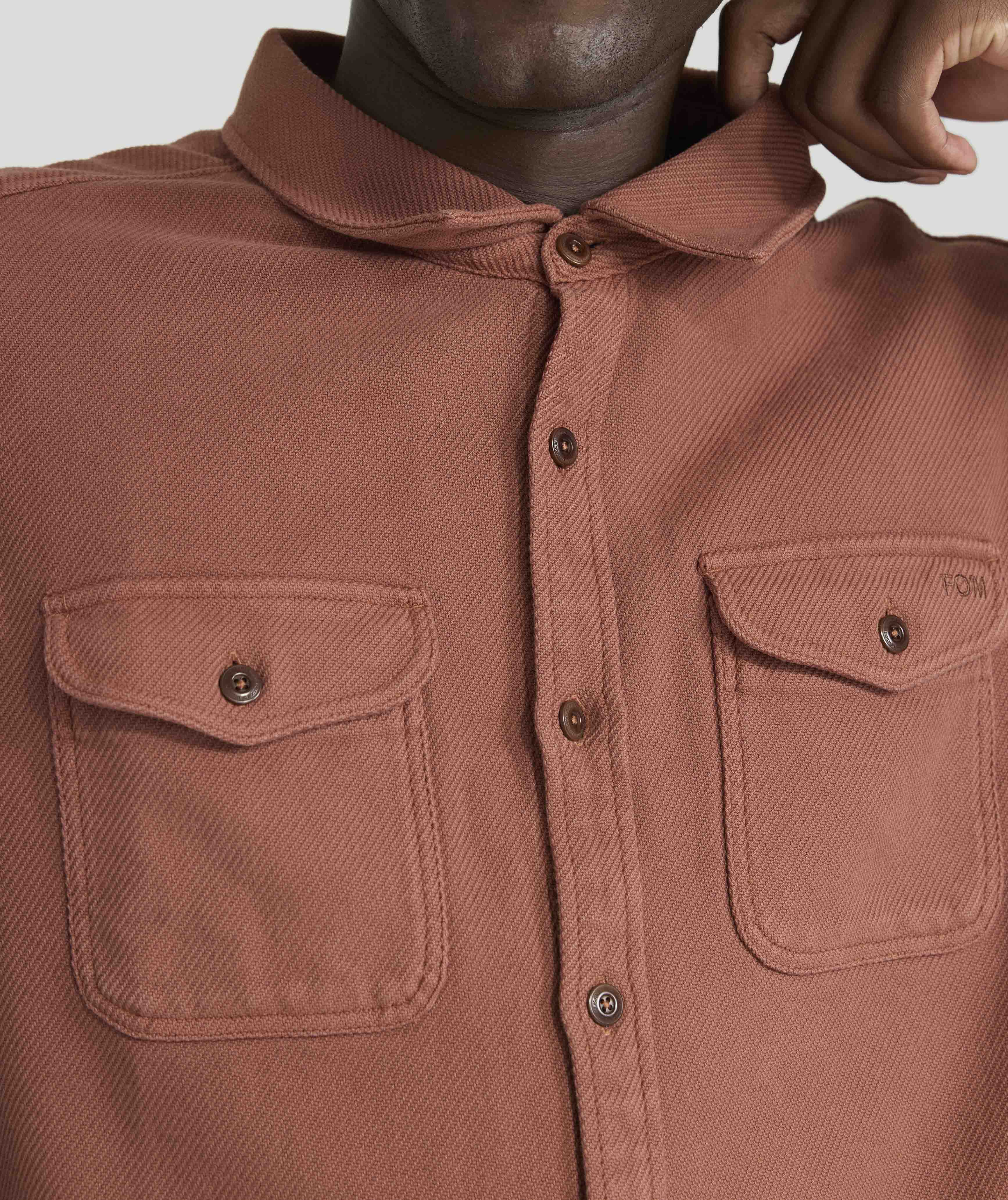 Mens Casual Organic Cotton Shirt - Copper