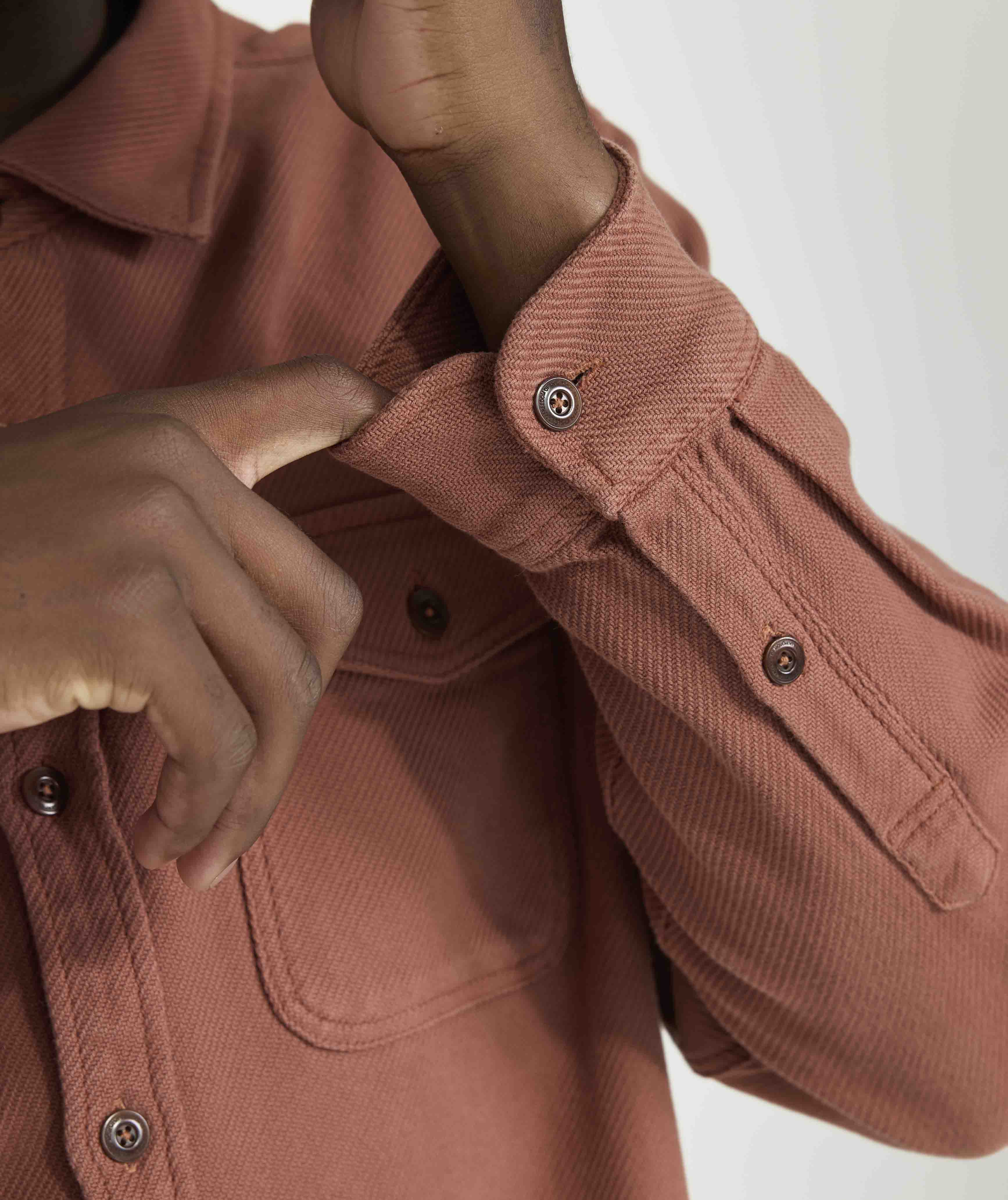 Mens Casual Organic Cotton Shirt - Copper