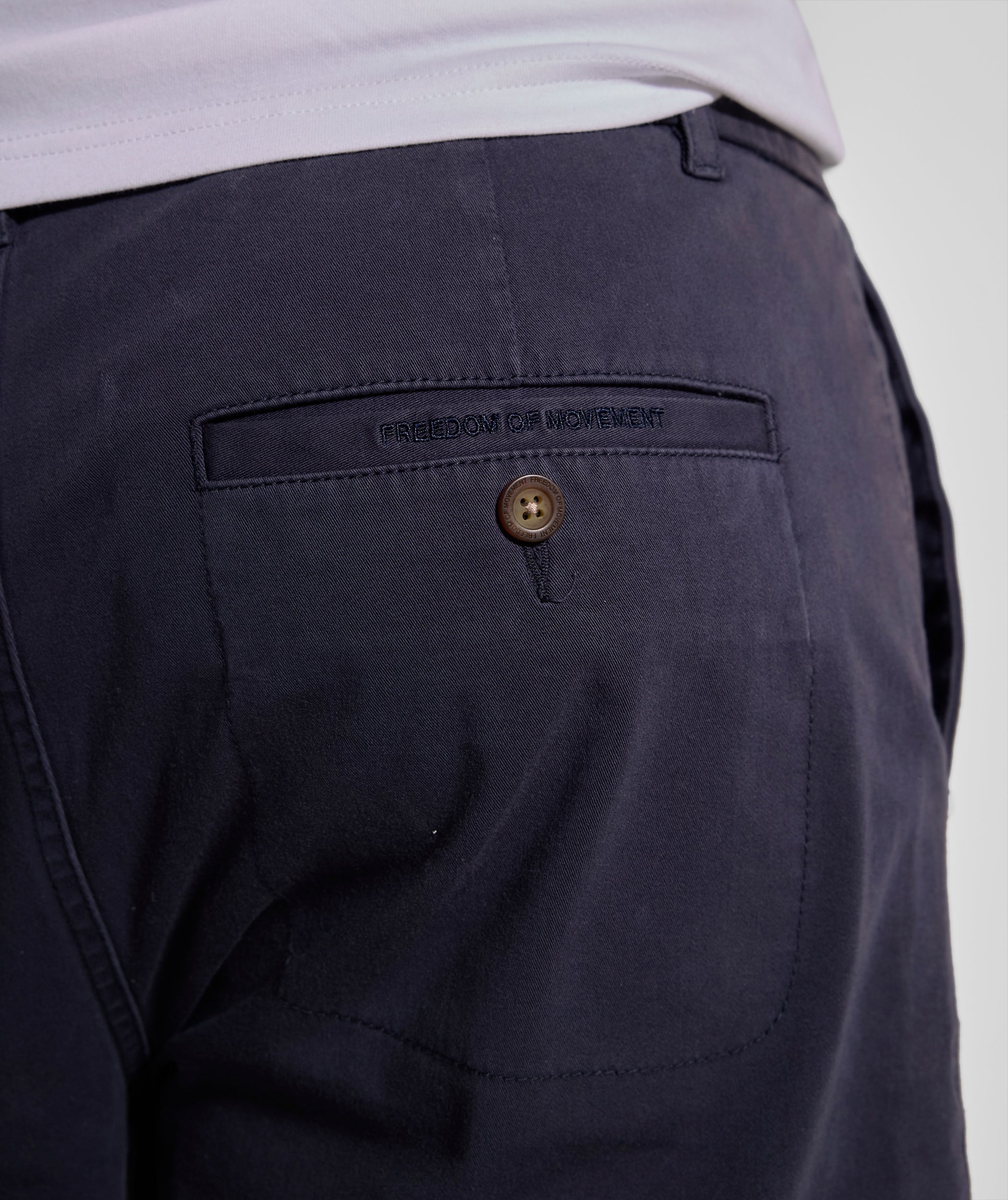 Mens Cotton Twill Chino Shorts - Navy