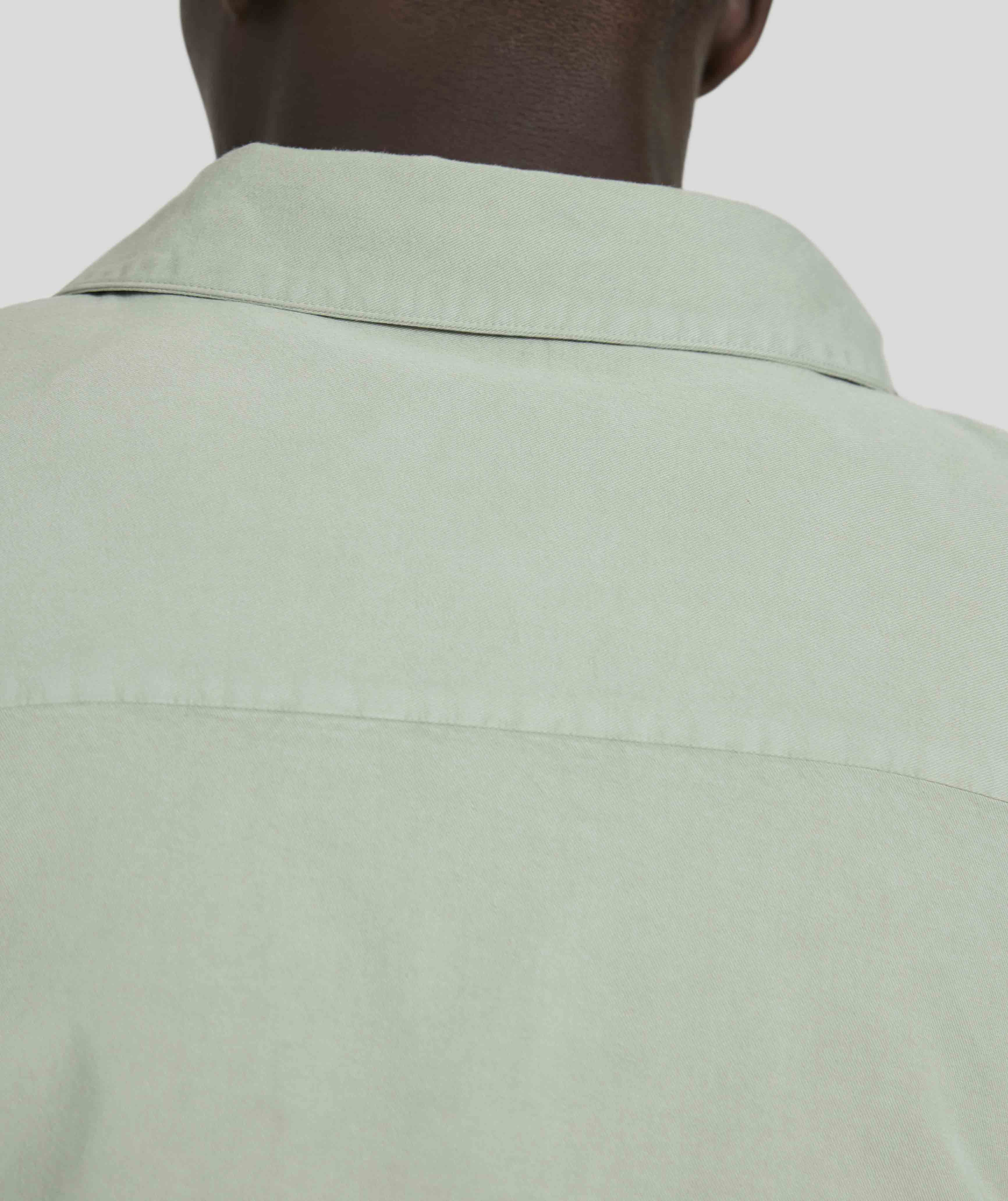 Mens Cotton Twill Shirt - Willow Green