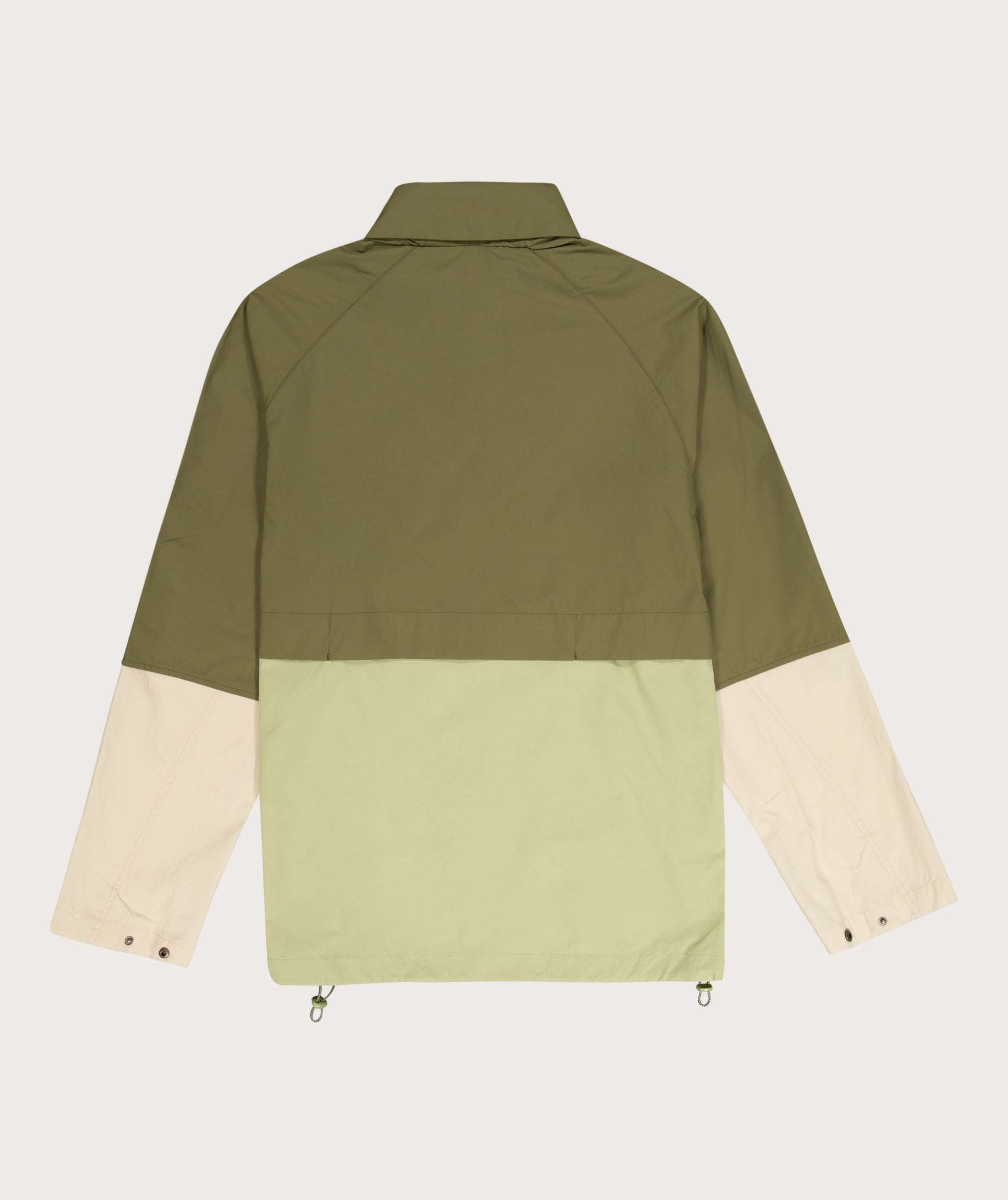 Mens Anorak - Green Colour block