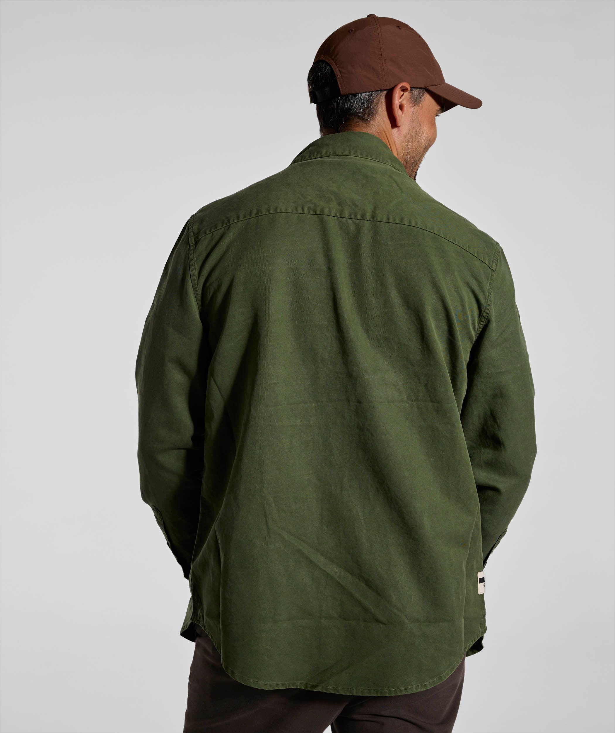 Mens Lyocell Blend Shirt - Forest