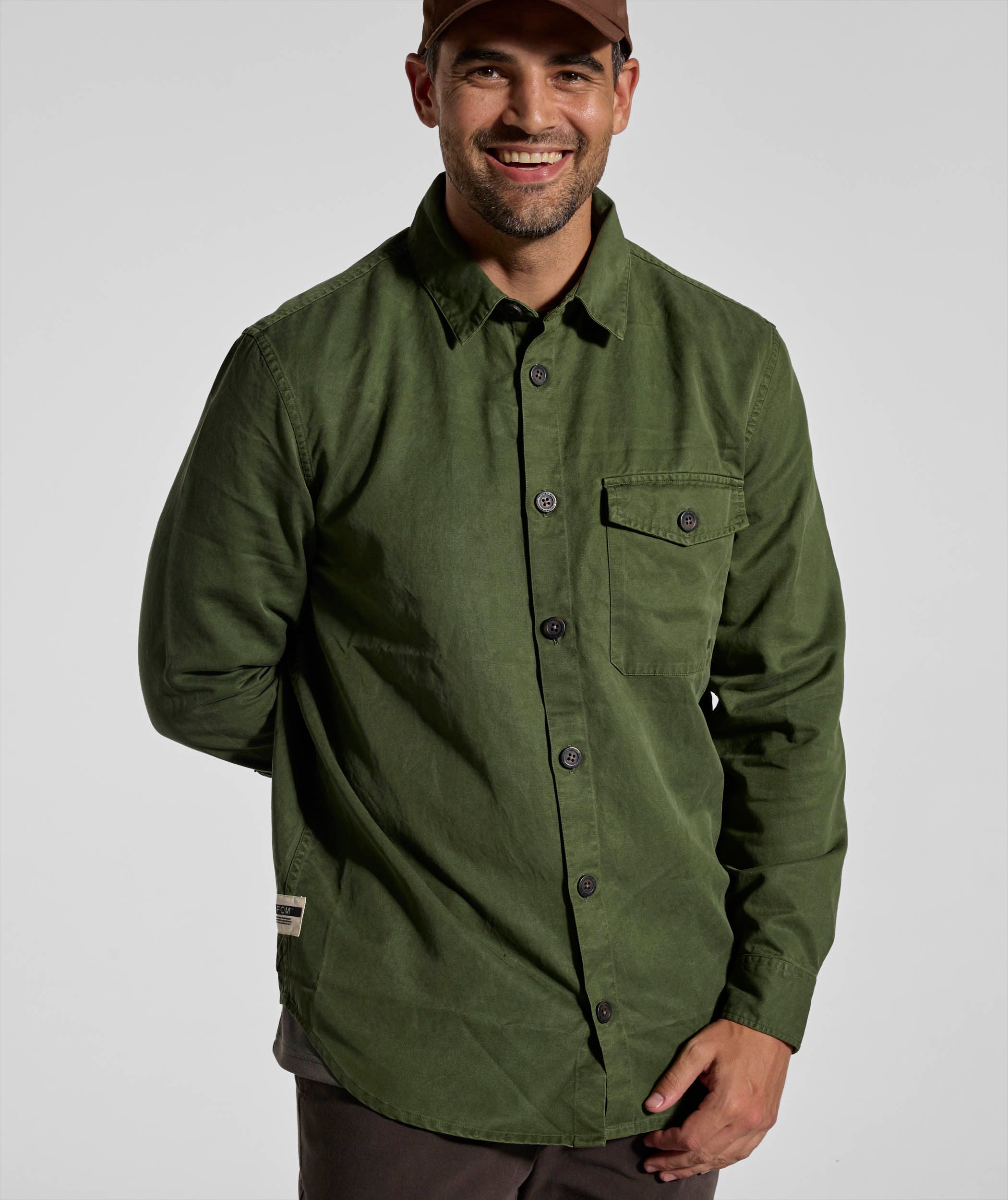 Mens Lyocell Blend Shirt - Forest