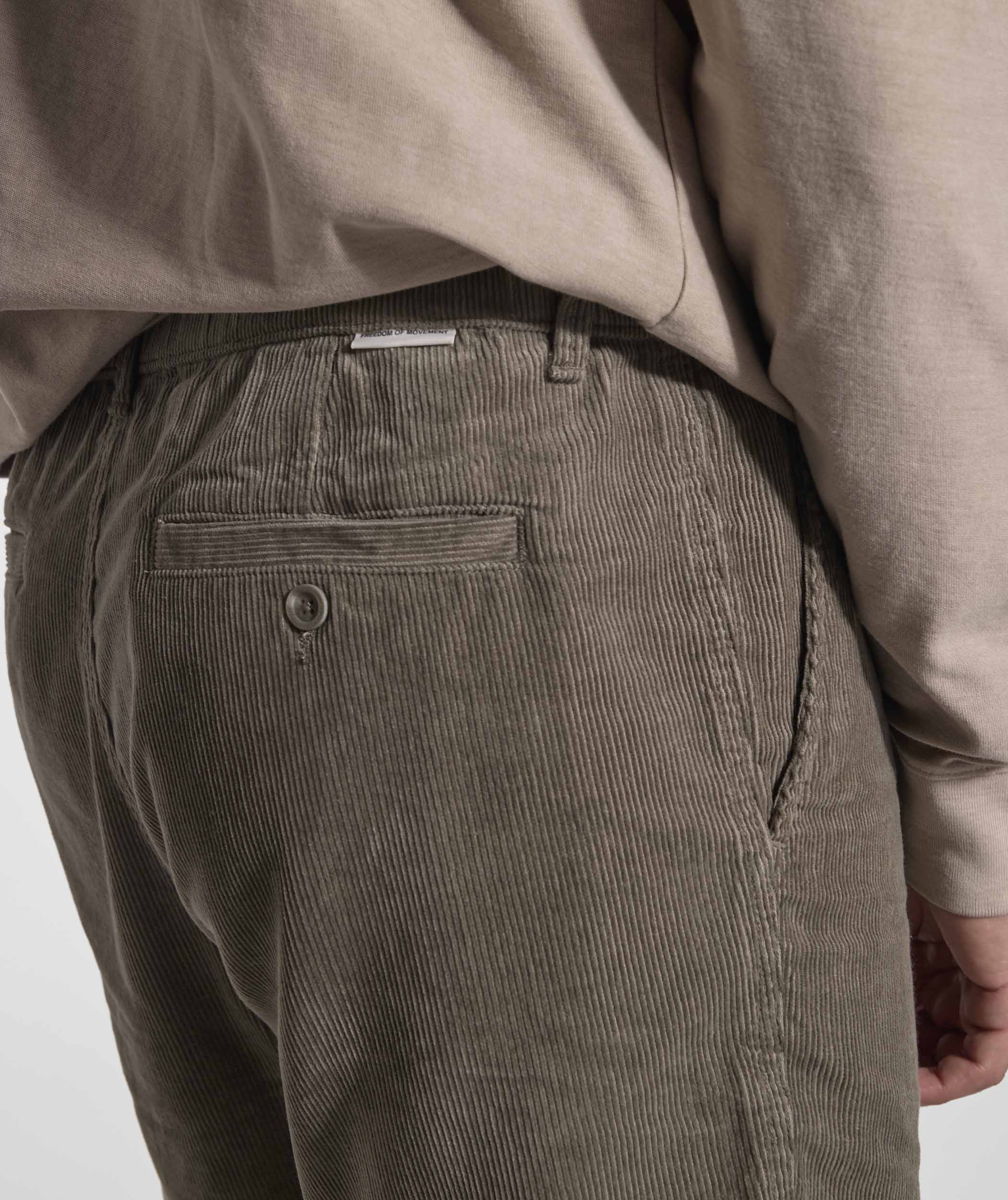 Mens Regular Fit Corduroy Shorts - Sage