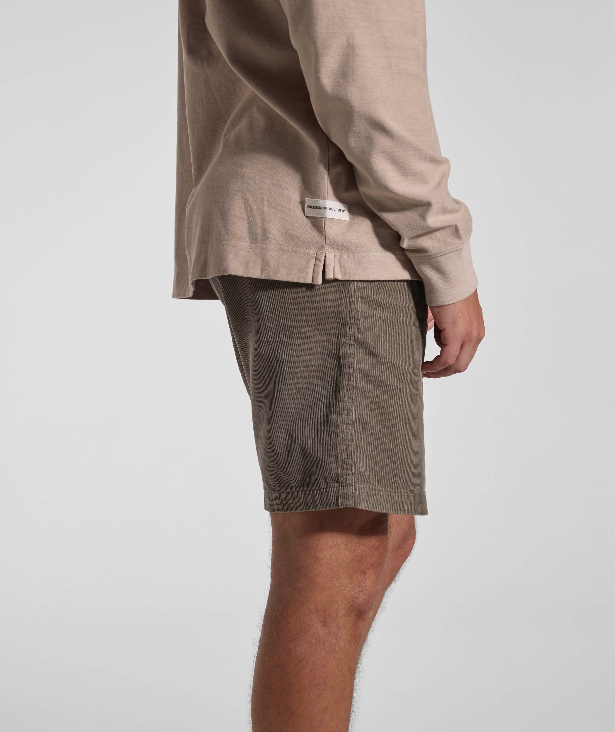 Mens Regular Fit Corduroy Shorts - Sage