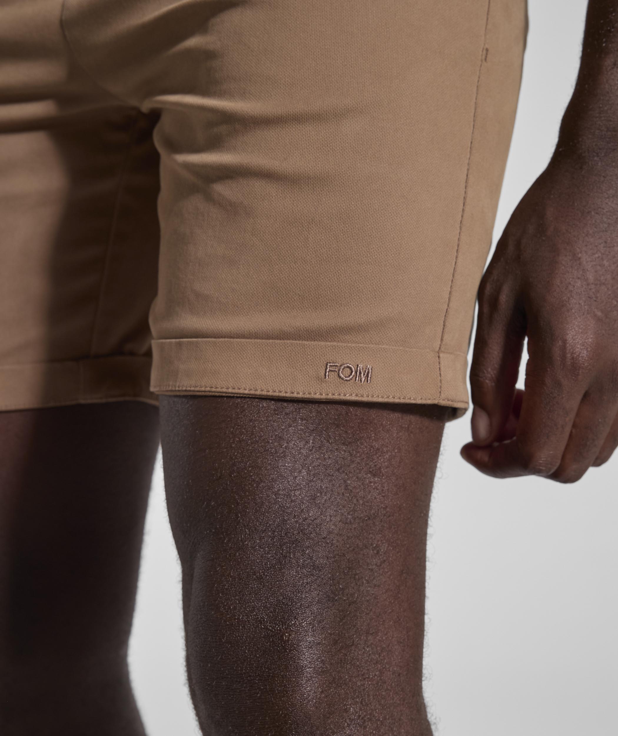 Mens Regular Fit Cotton Chino Shorts - Dark Taupe