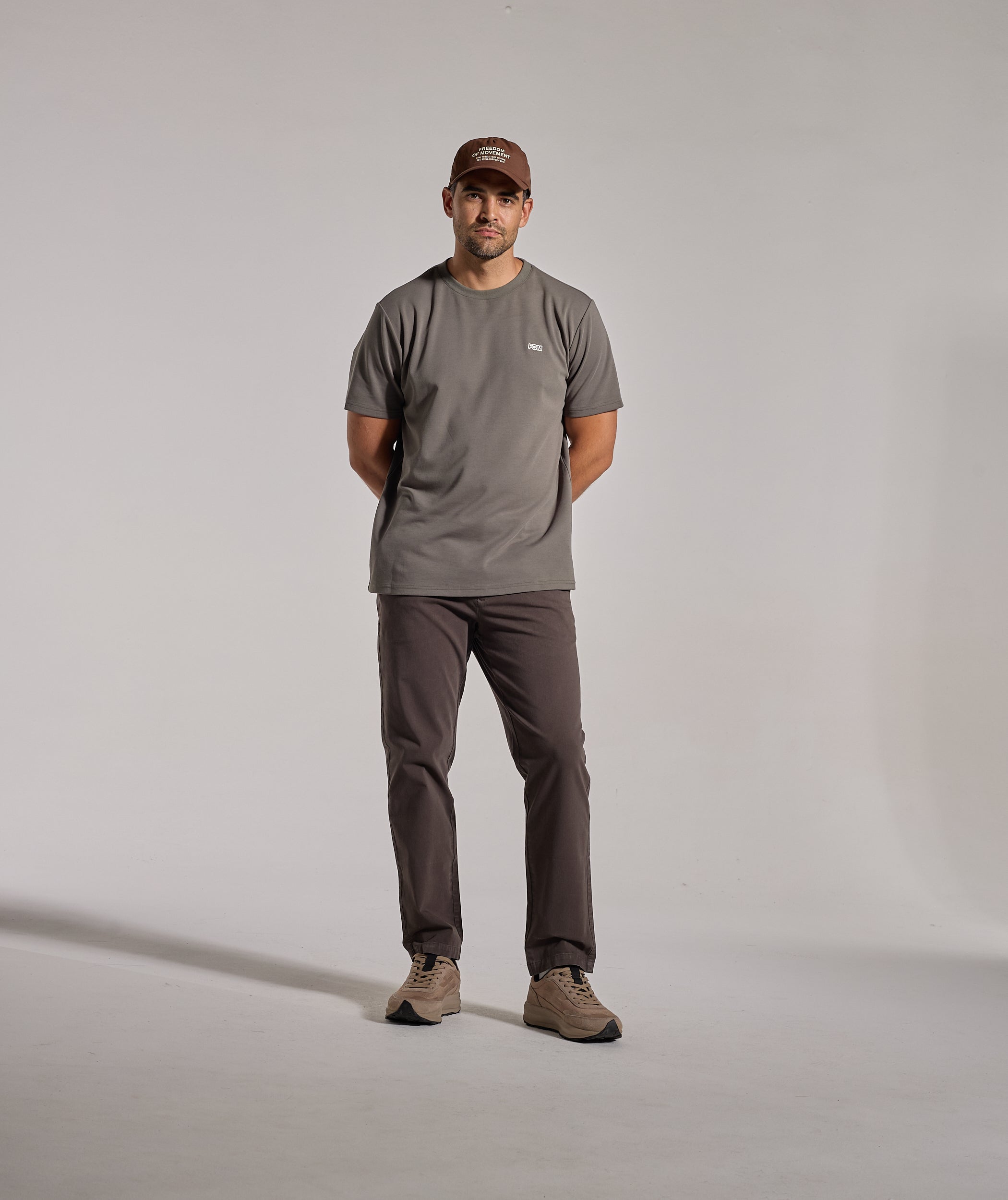 Mens Regular Fit Cotton Twill Chino - Charcoal