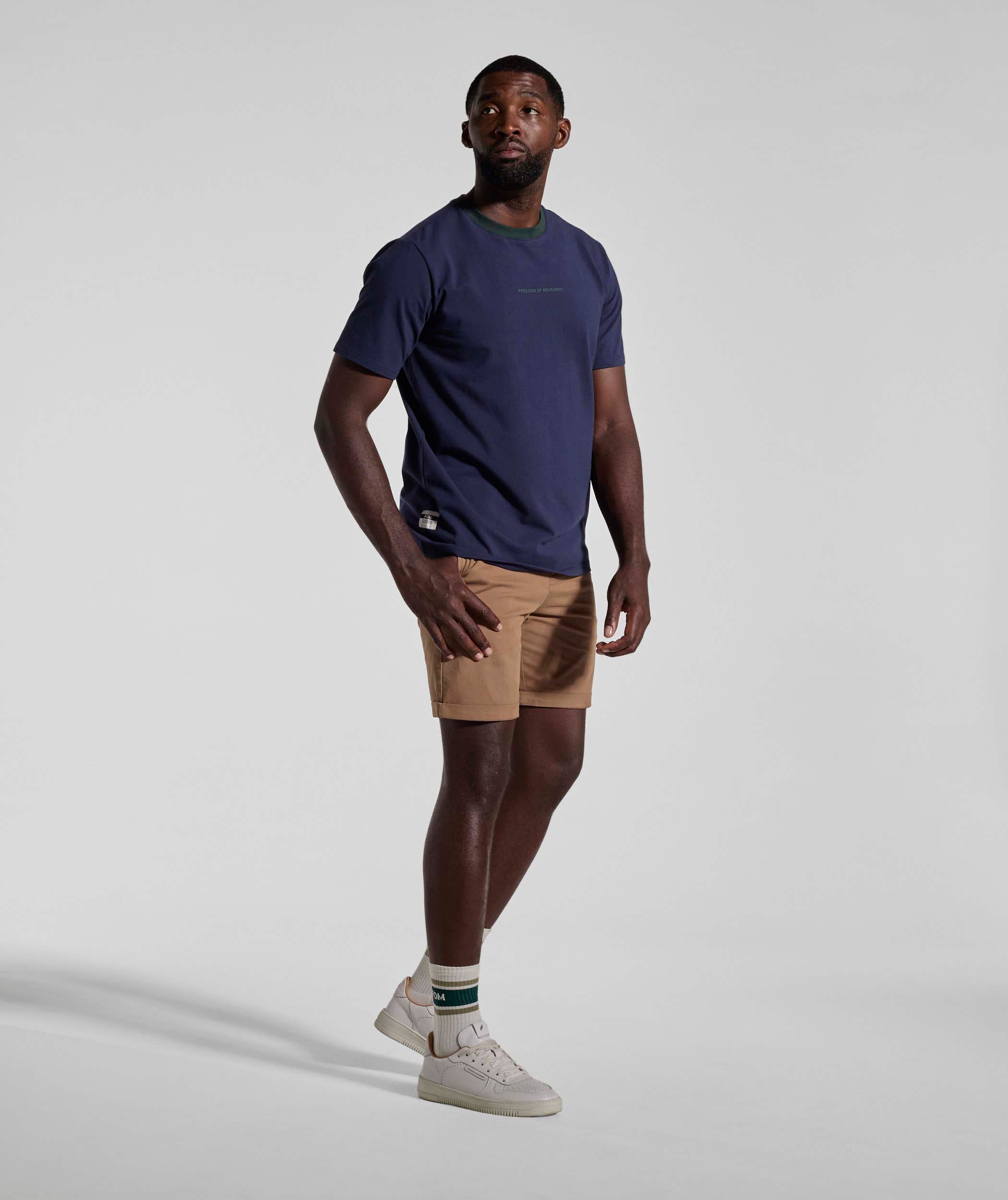 Mens Regular Fit Tee - Navy/ Green