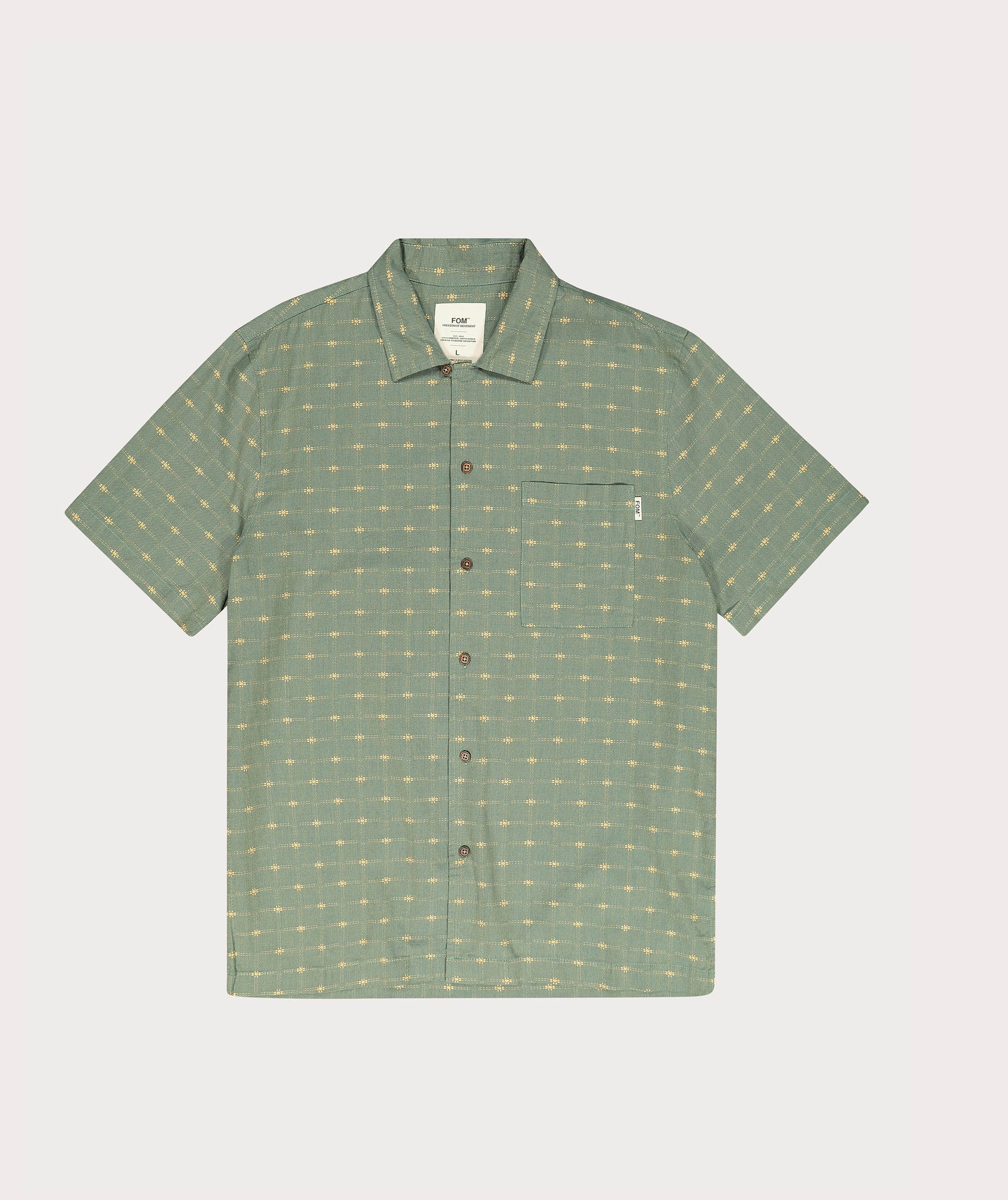 Mens Check Short Sleeve Shirt - Silver Sage