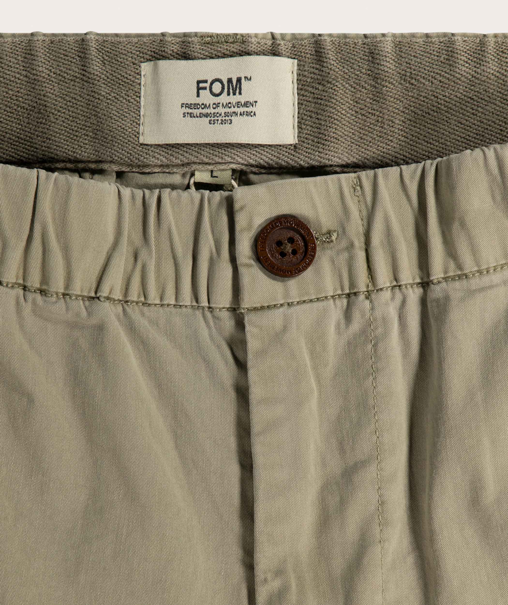 Mens Cotton Stretch Chino Shorts - Slate Green