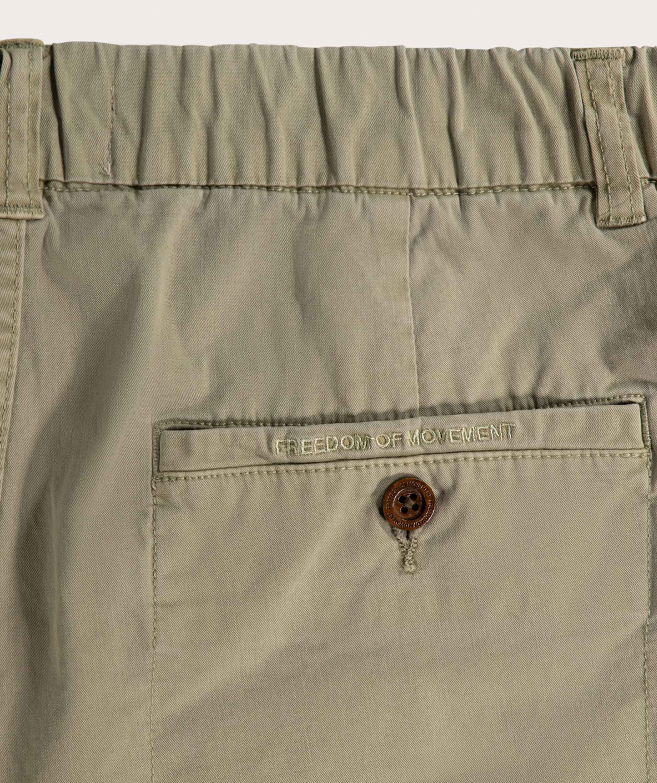 Mens Cotton Stretch Chino Shorts - Slate Green