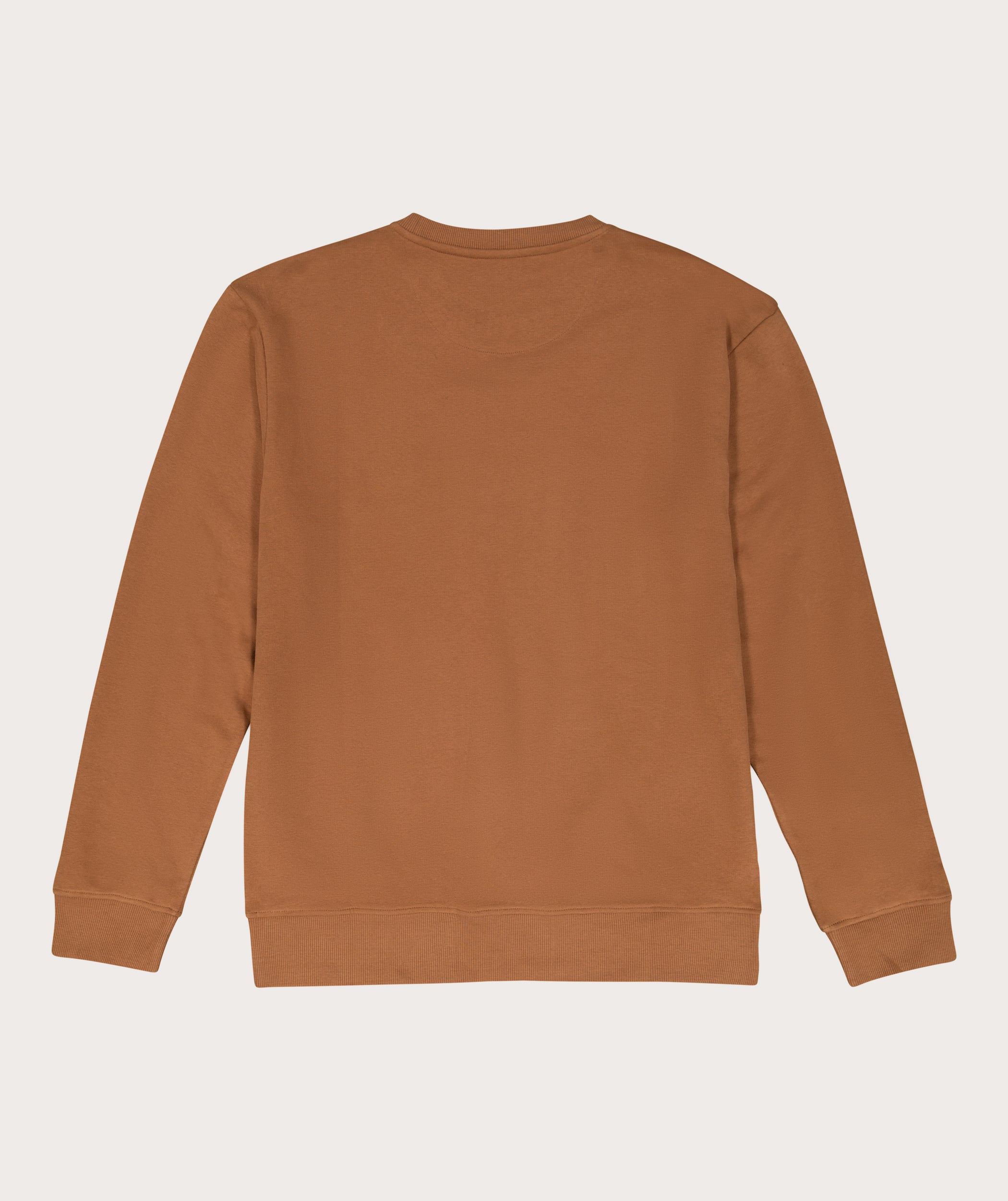 Mens Crew Neck Sweater - Caramel