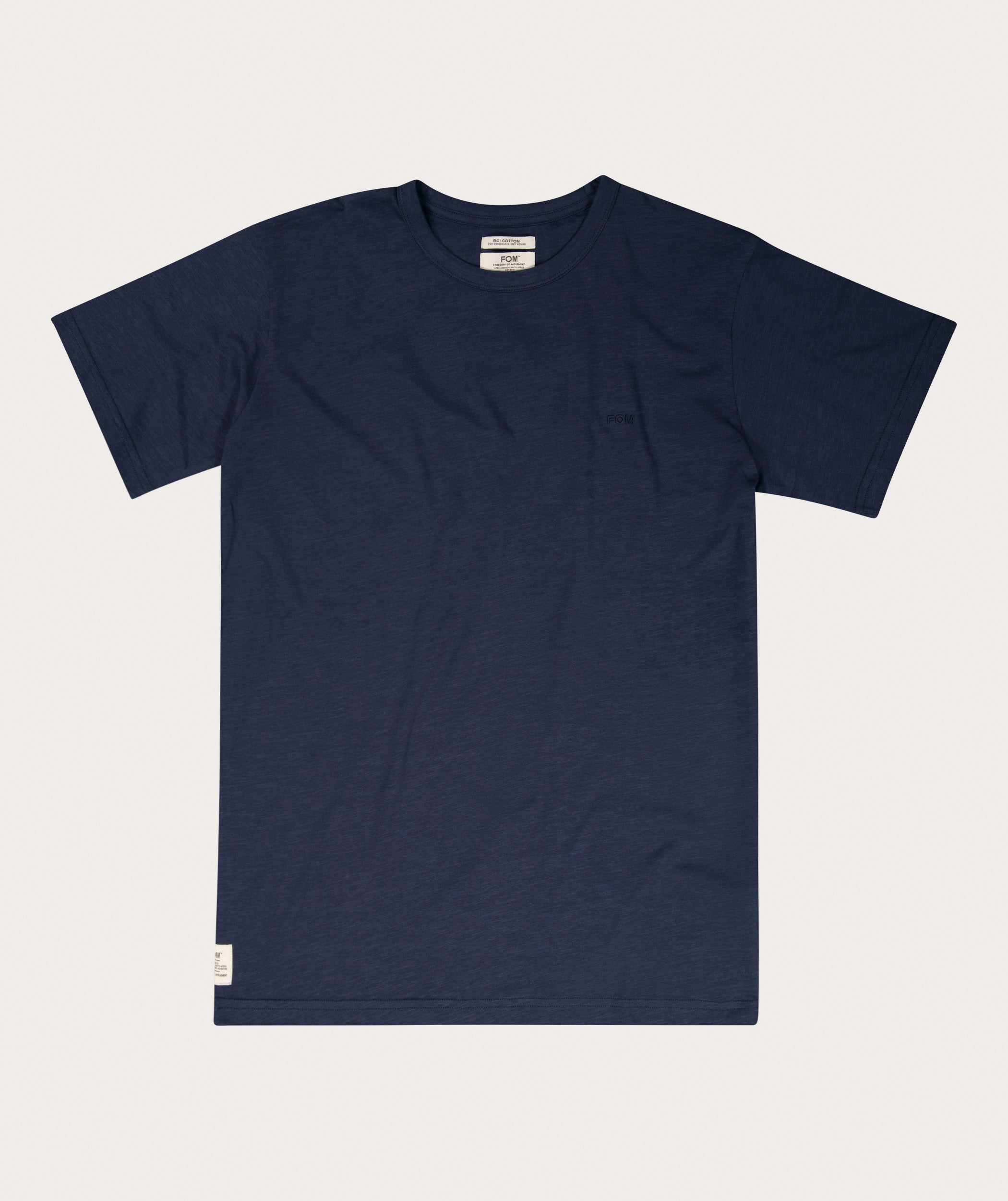 Mens Standard Cotton Slub Tee - Navy