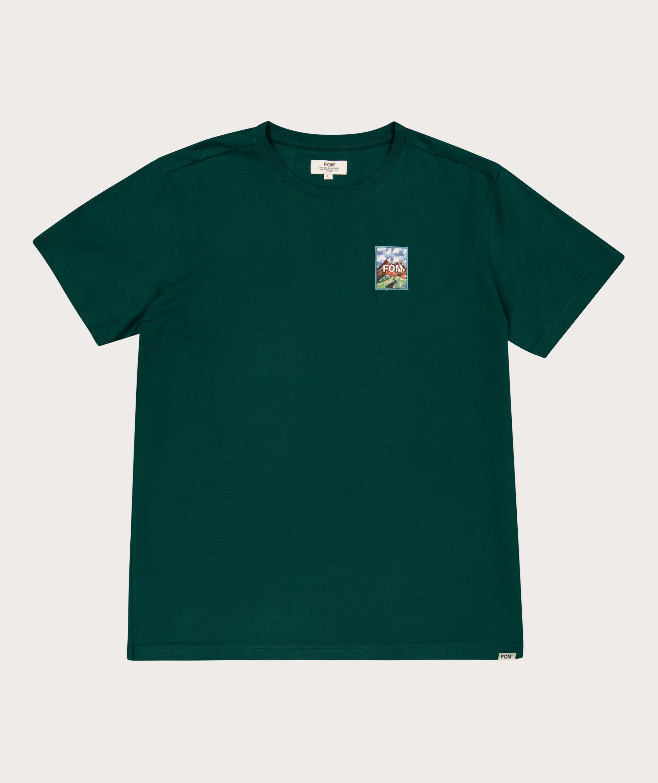 Mens Regular Fit Printed Tee - Forest Green