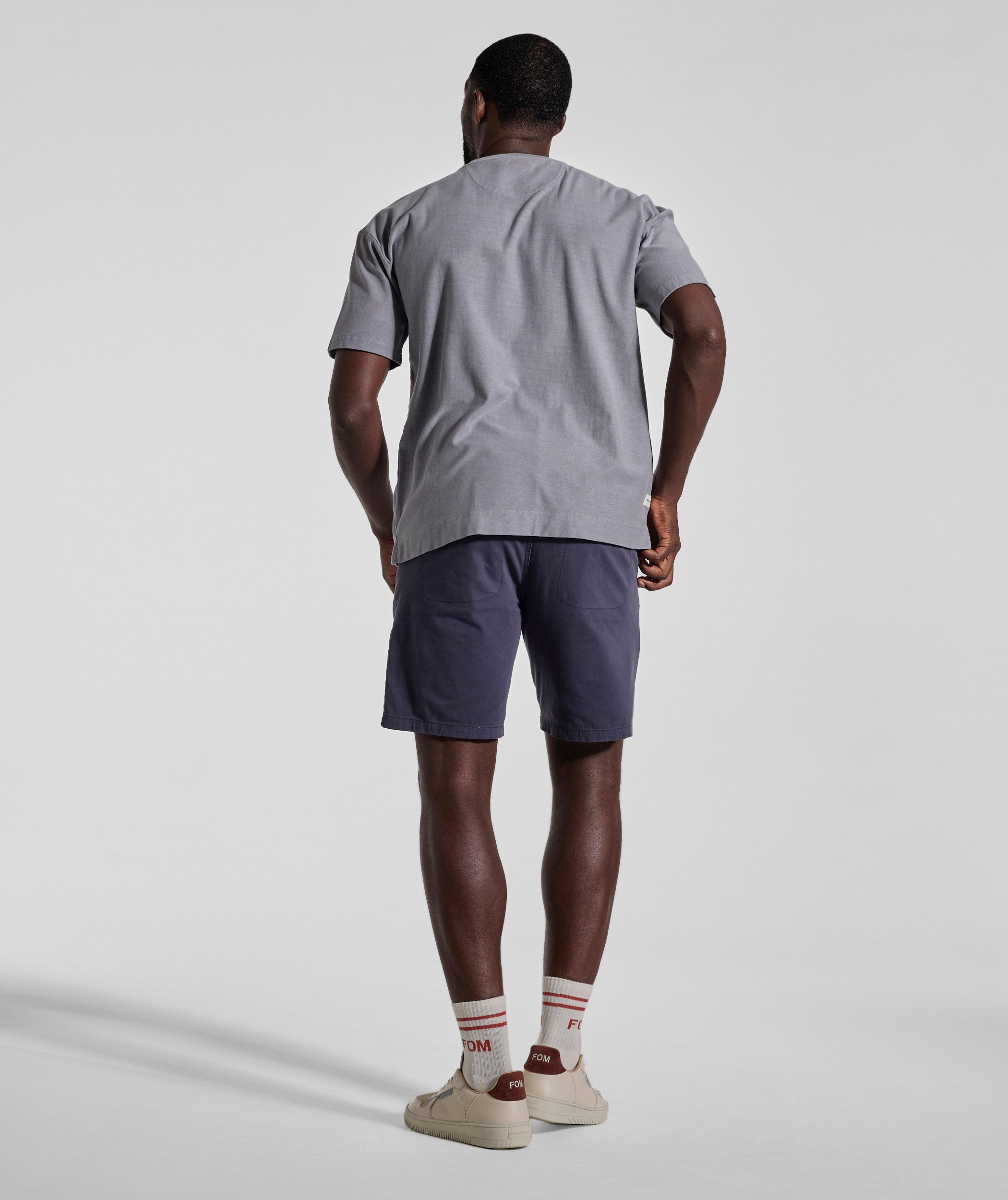 Mens Washed Pocket Relaxed Tee - Cement