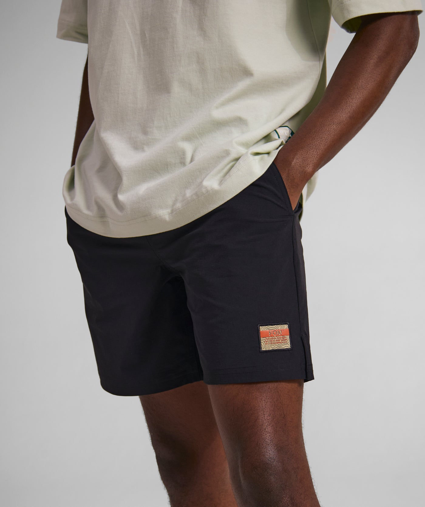 Mens FreeMotion Micro Ripstop Shorts - Black