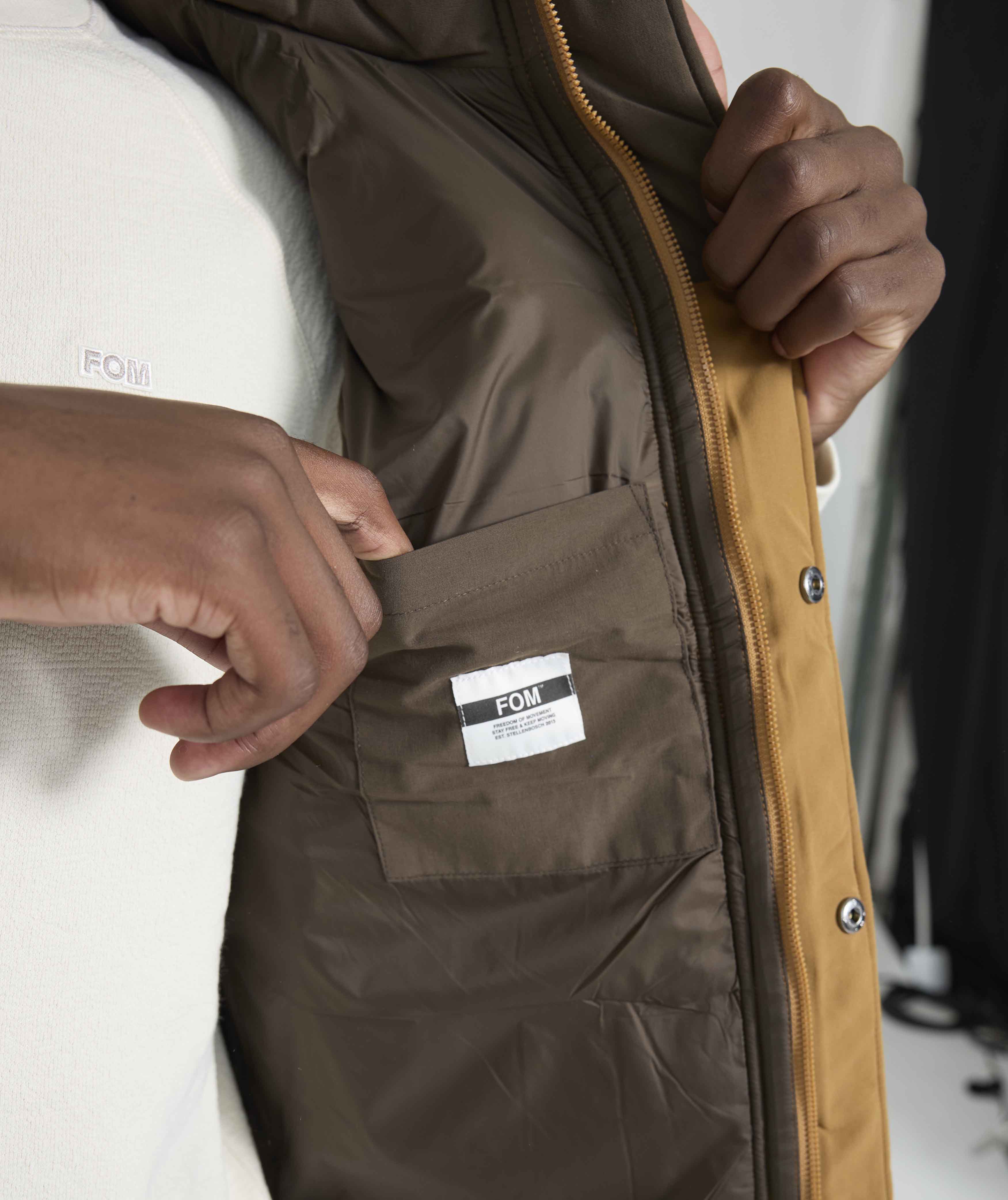 Mens Quilted Gilet - Brown Colour Block