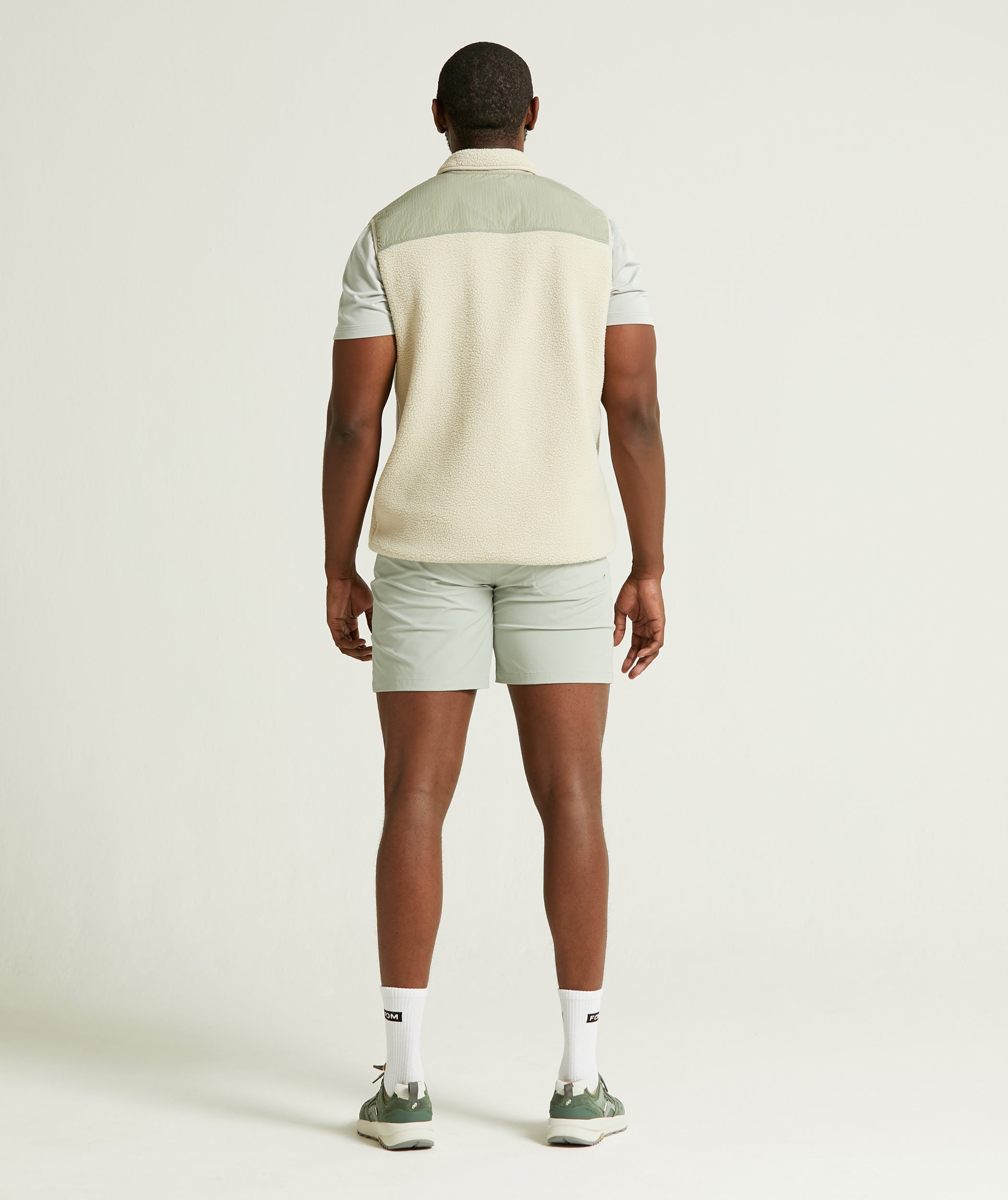 Mens Fleece Gilet - Ecru