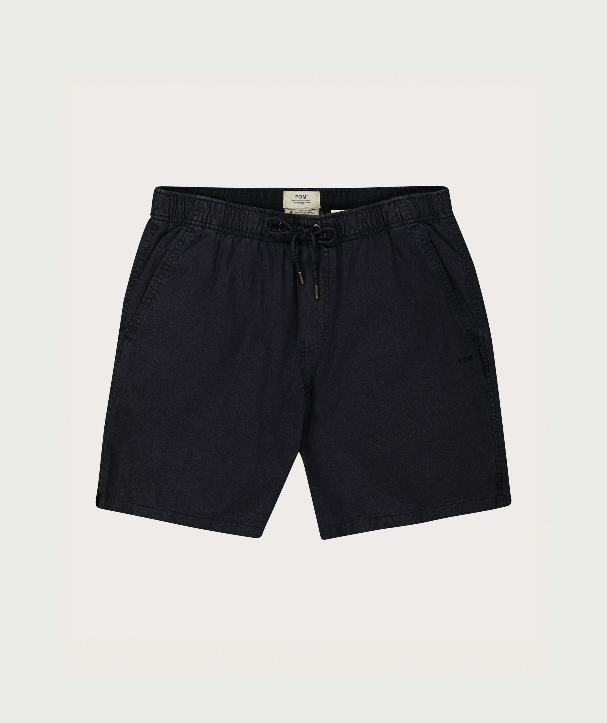 Men's Linen Blend Drawcord Shorts - Navy
