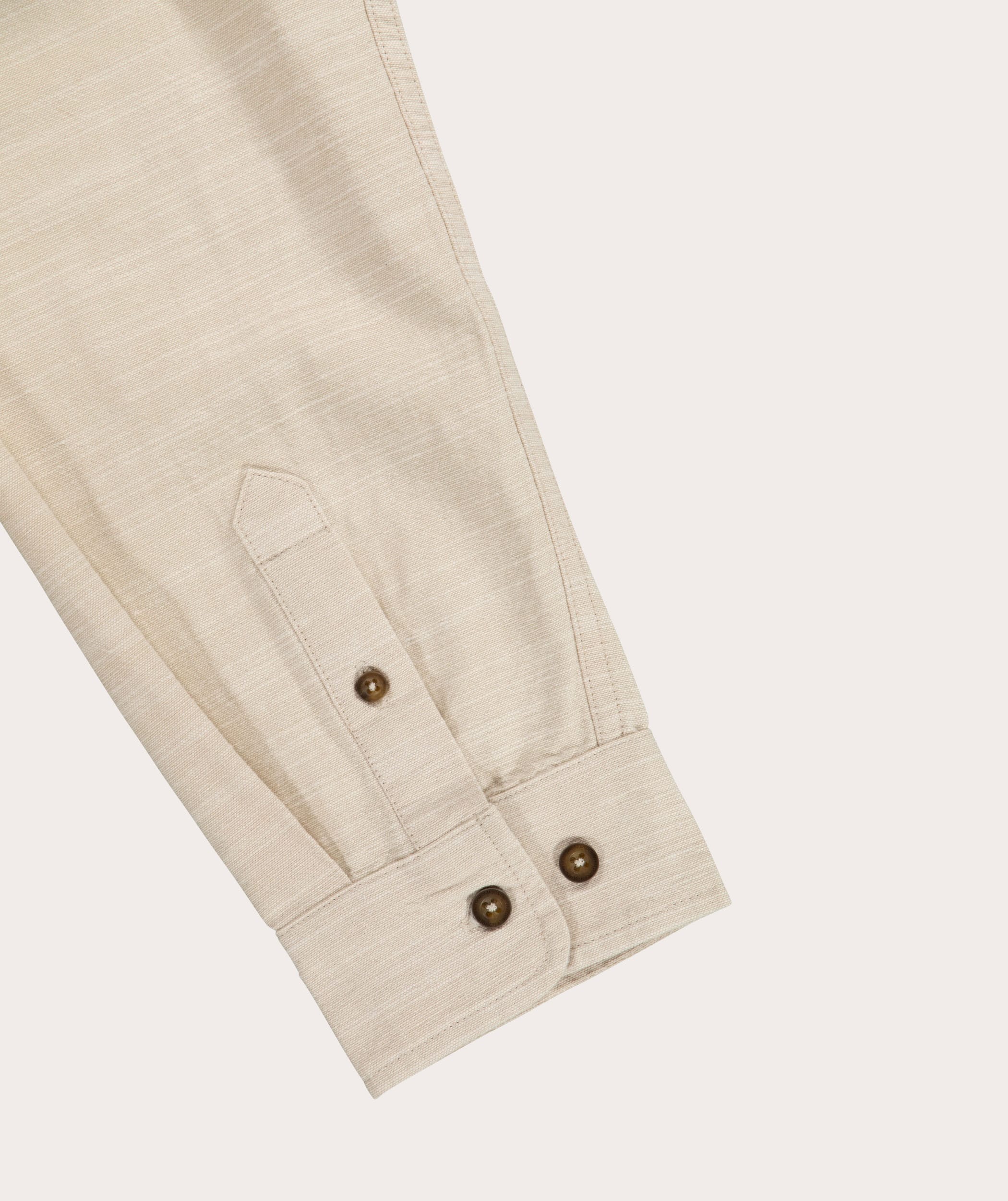 Mens Oxford Long Sleeve Shirt Biscotti Melange