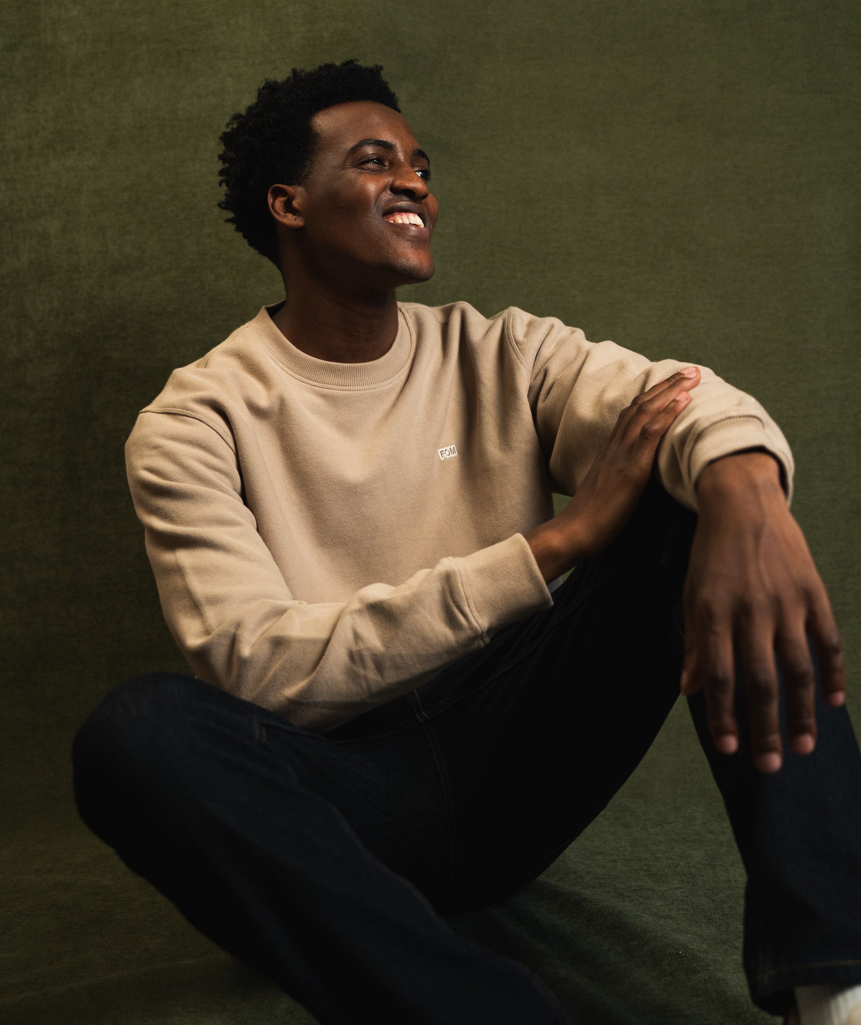 Mens Crew Neck Sweat - Putty