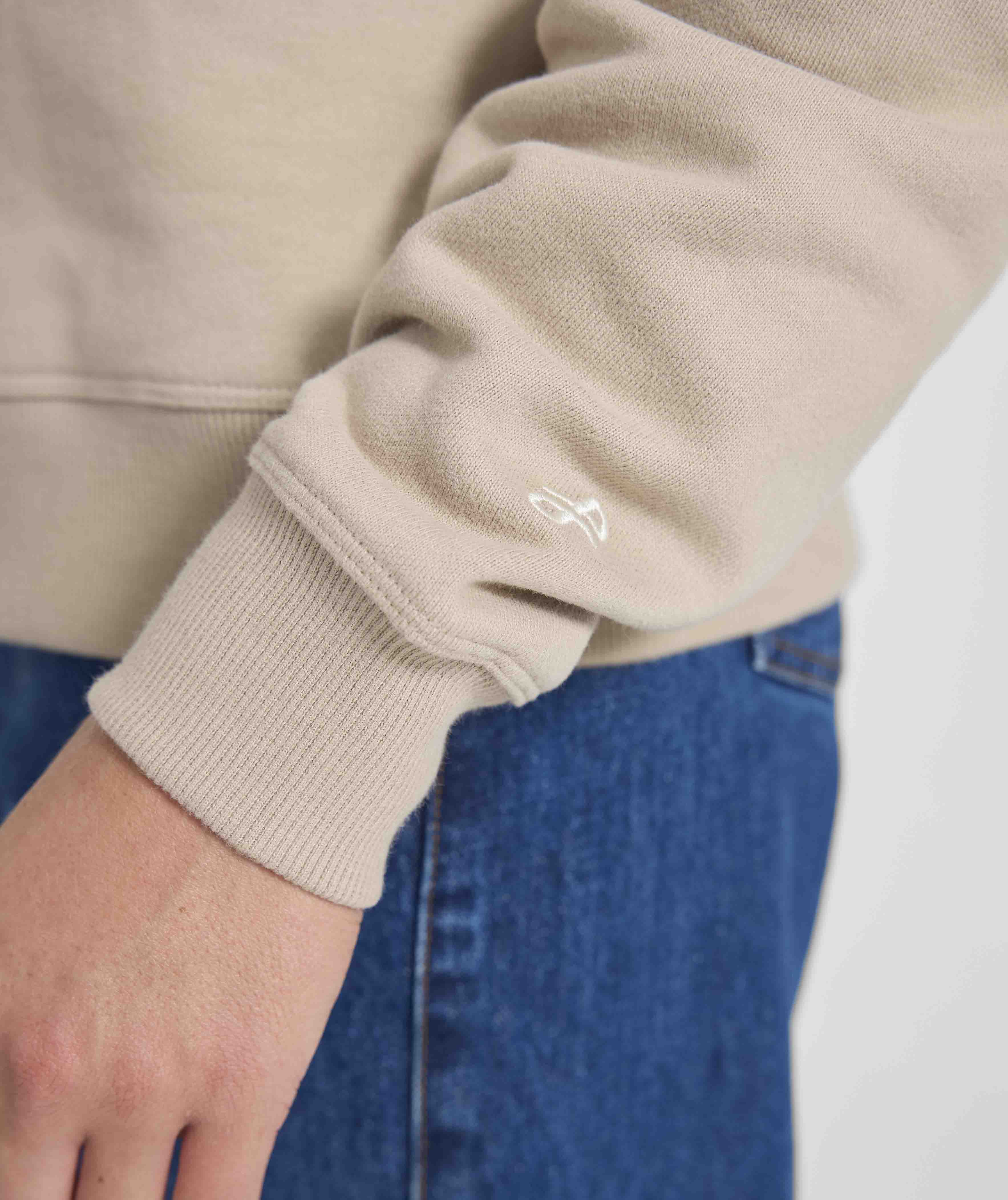Ladies Crew Neck Sweat - Putty