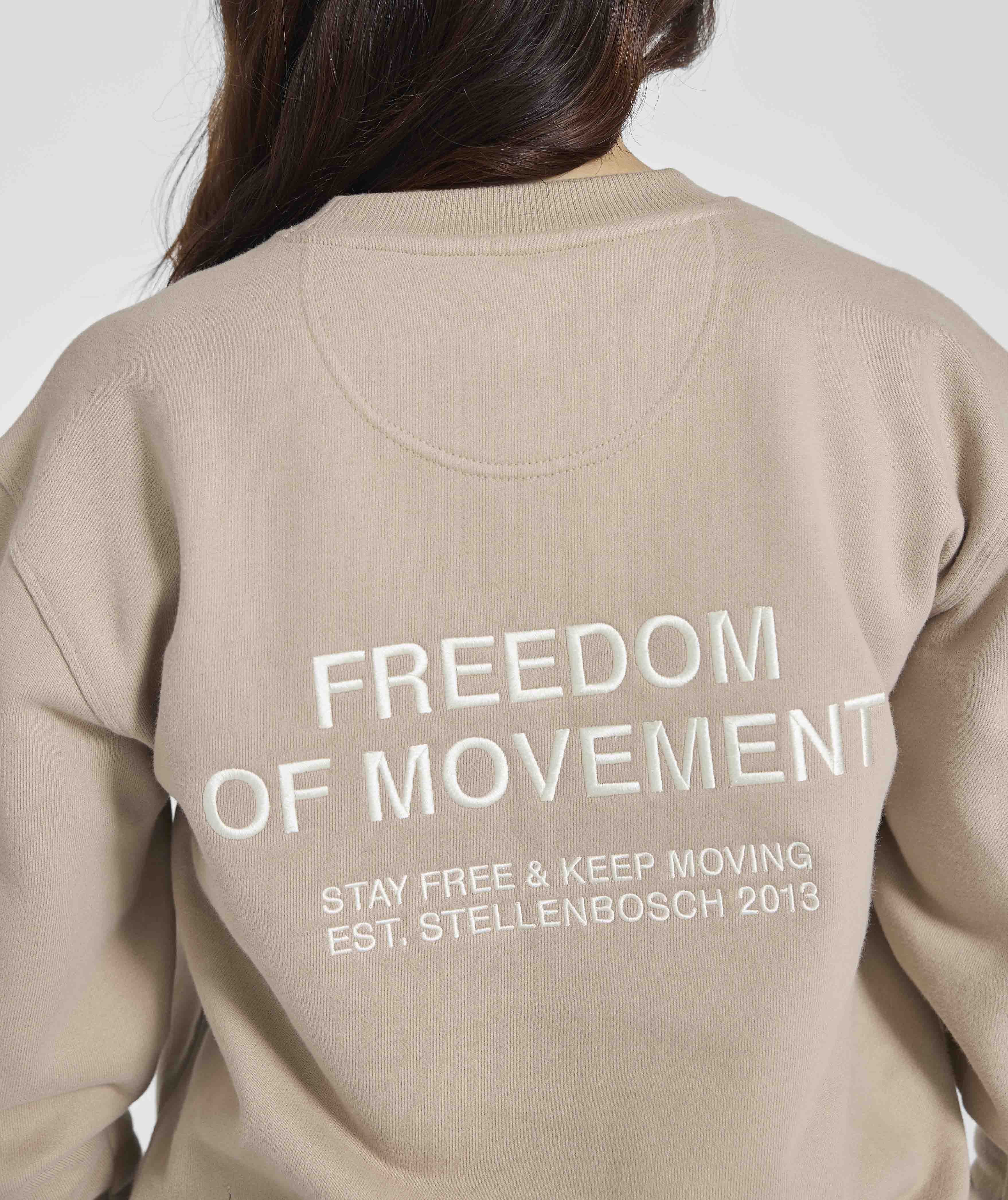 Ladies Crew Neck Sweat - Putty