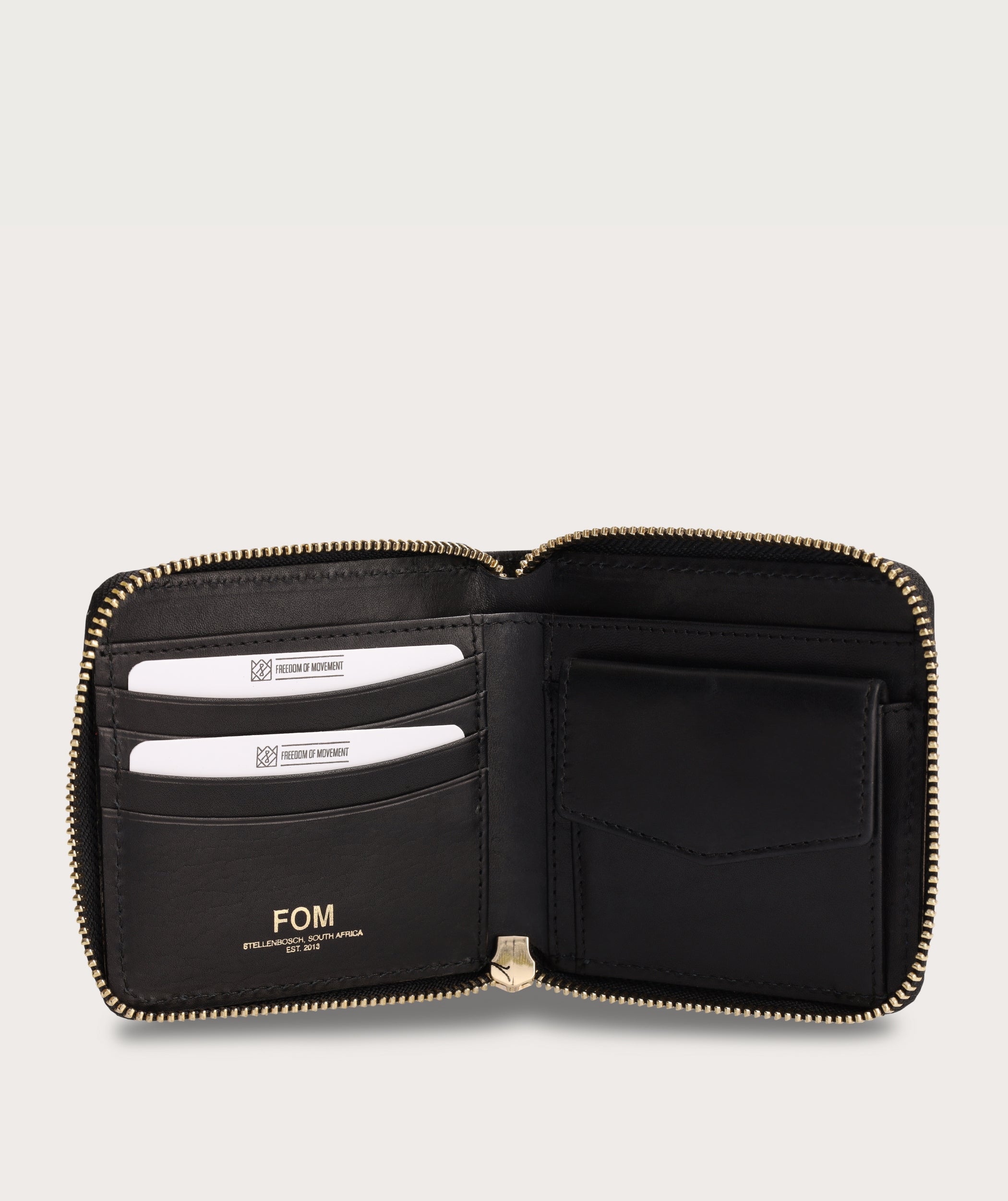 Square Zip Wallet - Black