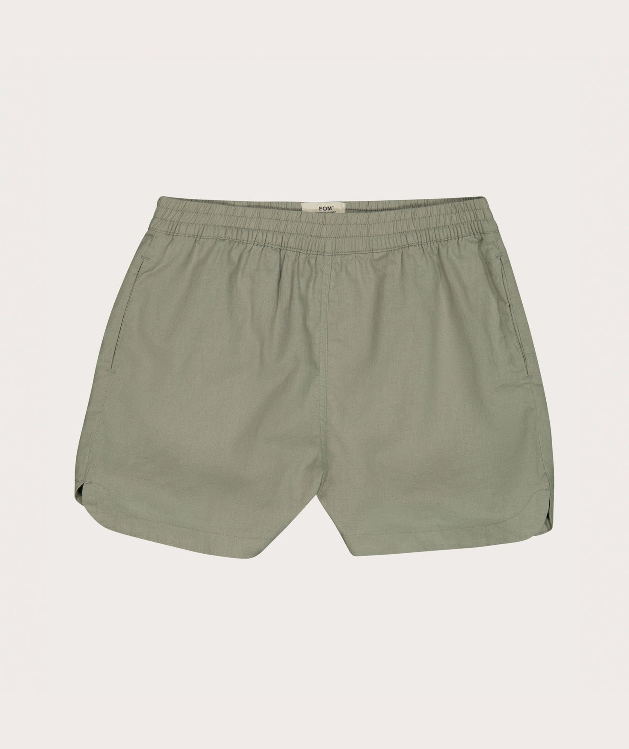 Ladies Linen Blend Drawcord Shorts - Seafoam Green