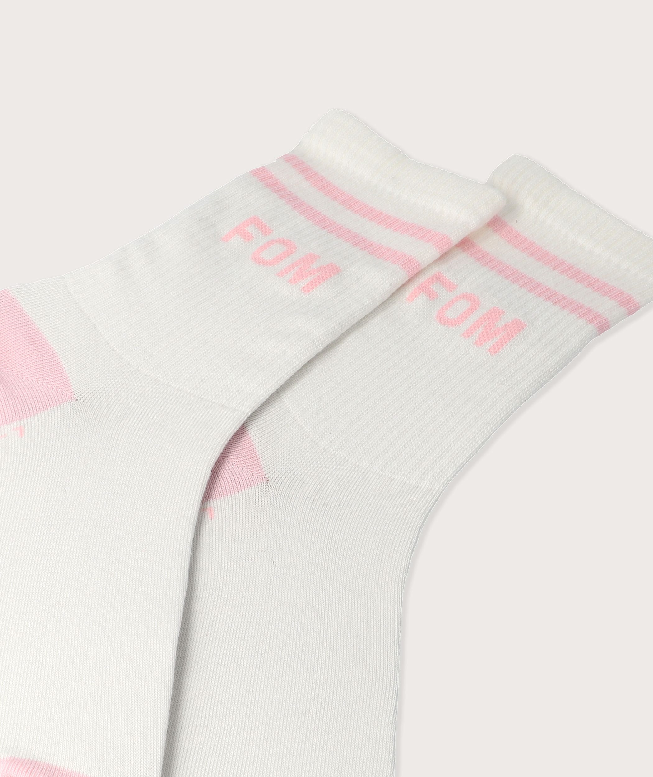 Socks FOM Crew Cream/ Blush (Size 4-7)
