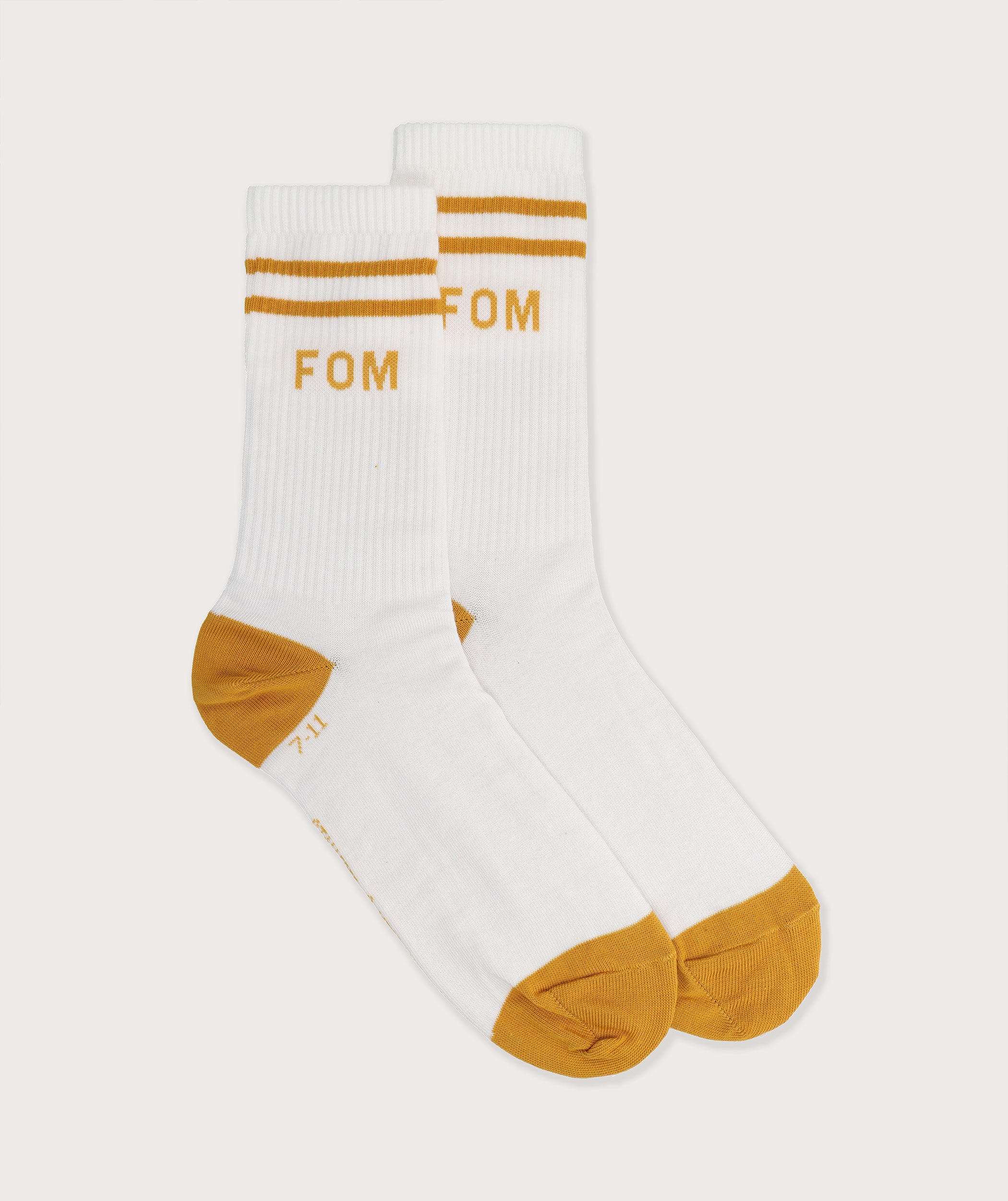 Socks FOM Crew Cream/ Mustard (Size 7-11)