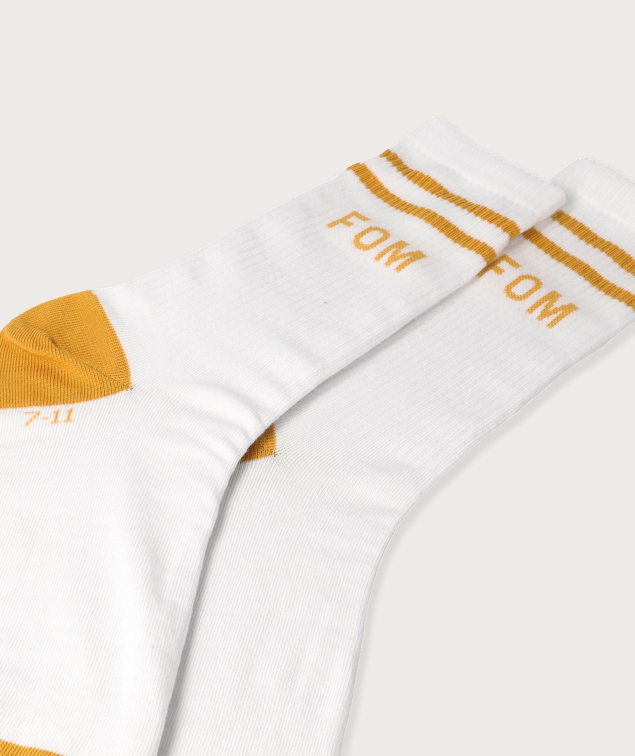 Socks FOM Crew Cream/ Mustard (Size 7-11)