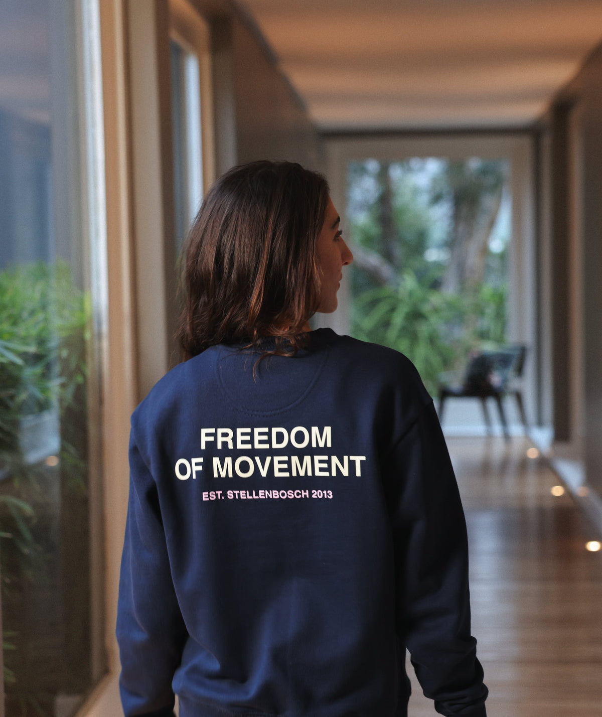 Ladies Crew Neck Sweat - Navy