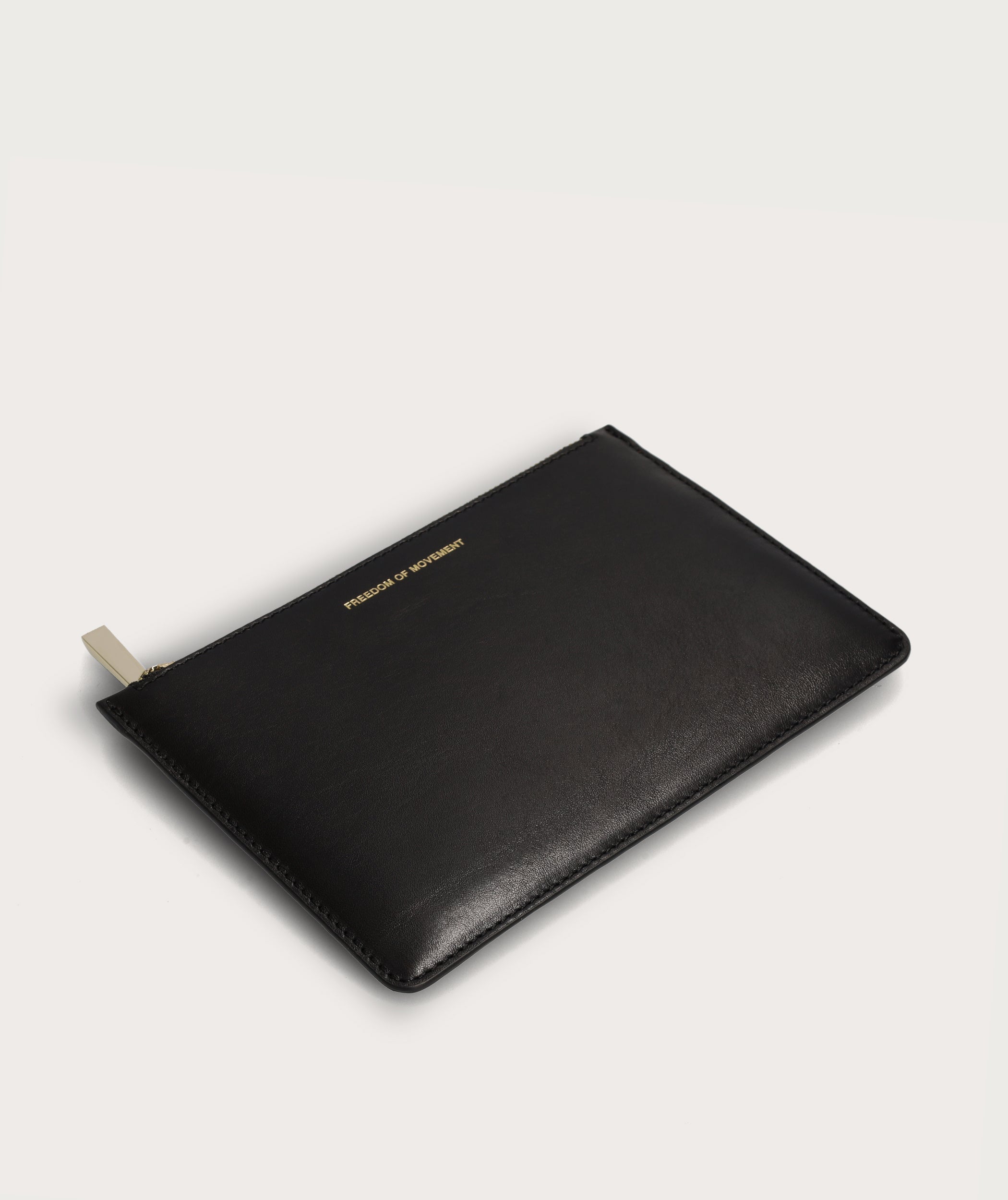 Flat Zip Pouch - Black