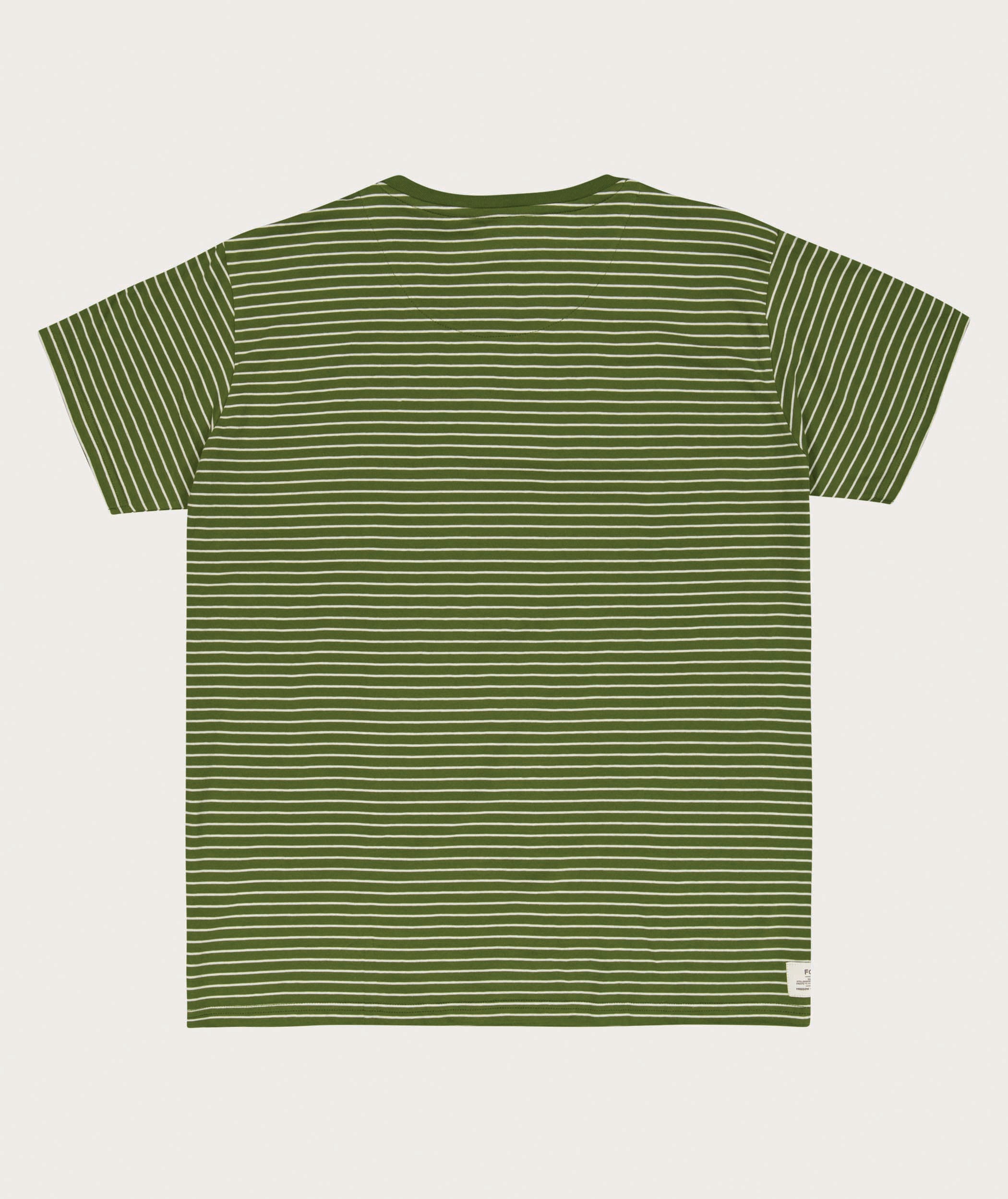 Mens Standard Cotton Stripe Tee -  Treetop Stripe